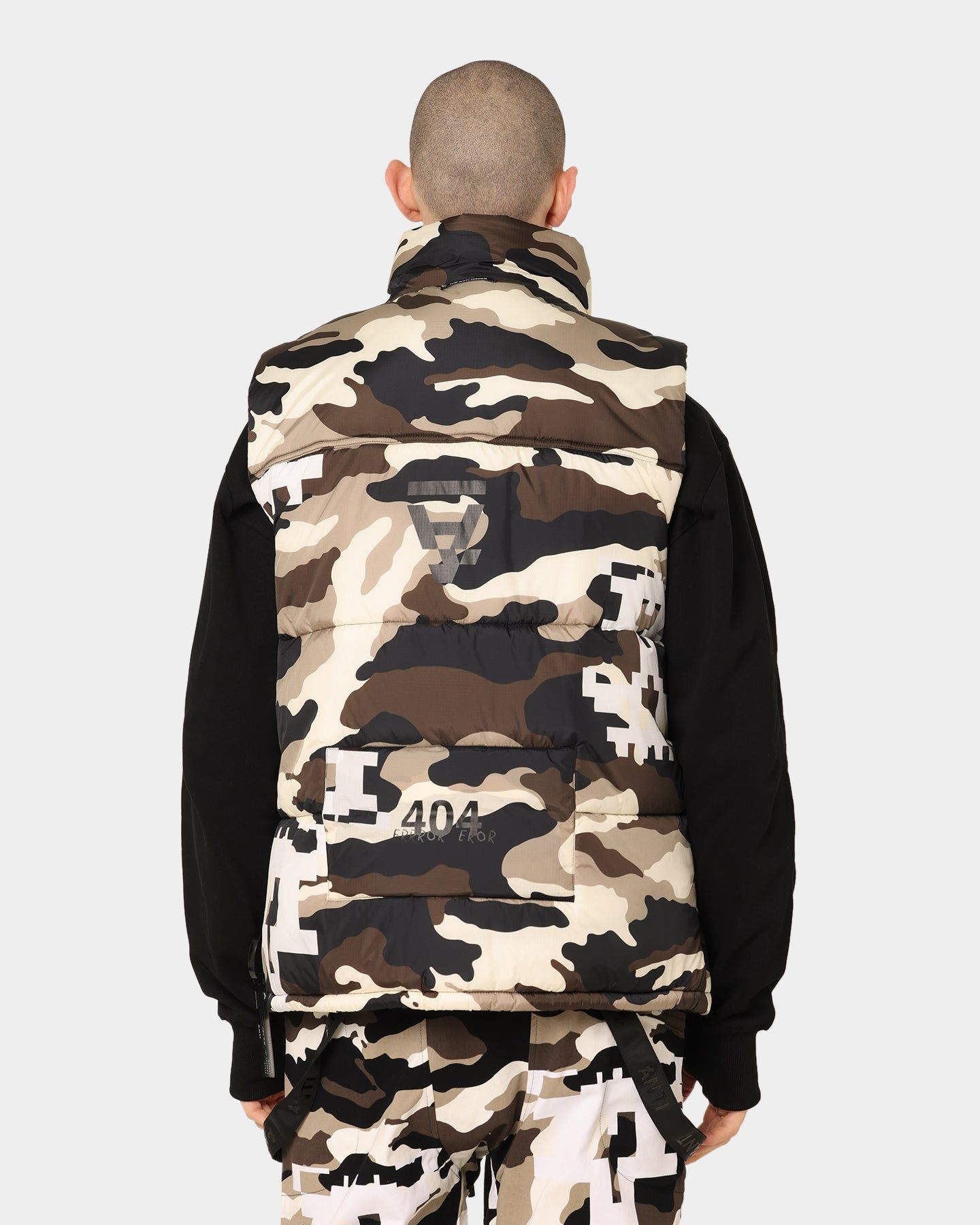 The Anti-Order Dead Pixel Puffer Vest Brown/White/Black Camo sold by Culture Kings product image thumbnail 4