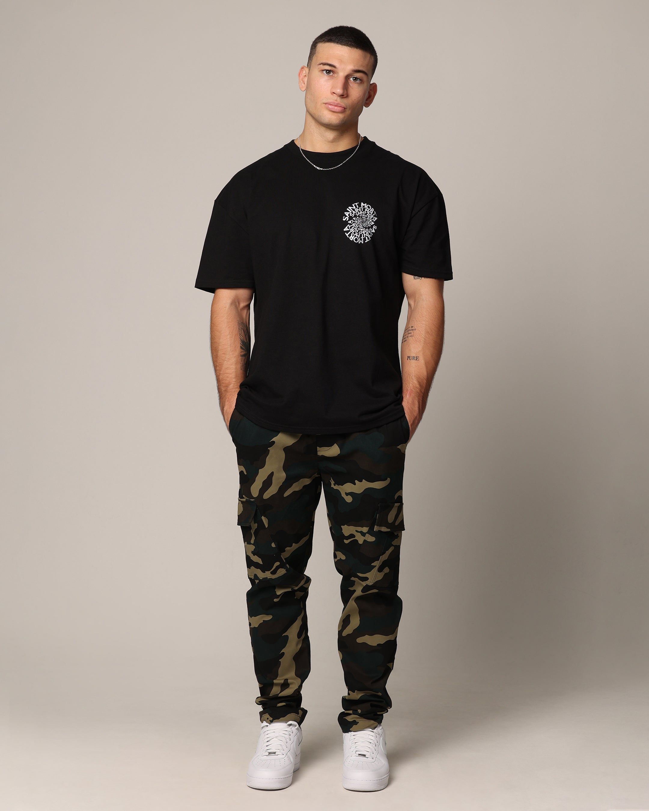 Saint Morta Tapered Cargo Pants Woodland Camo sold by Culture Kings product image thumbnail 2