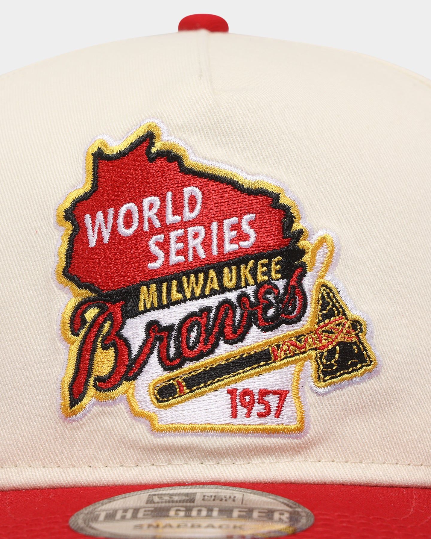 New Era Milwaukee Braves '1950s World Series Through The Decades' Golfer Snapback Chrome White sold by Culture Kings product image thumbnail 5