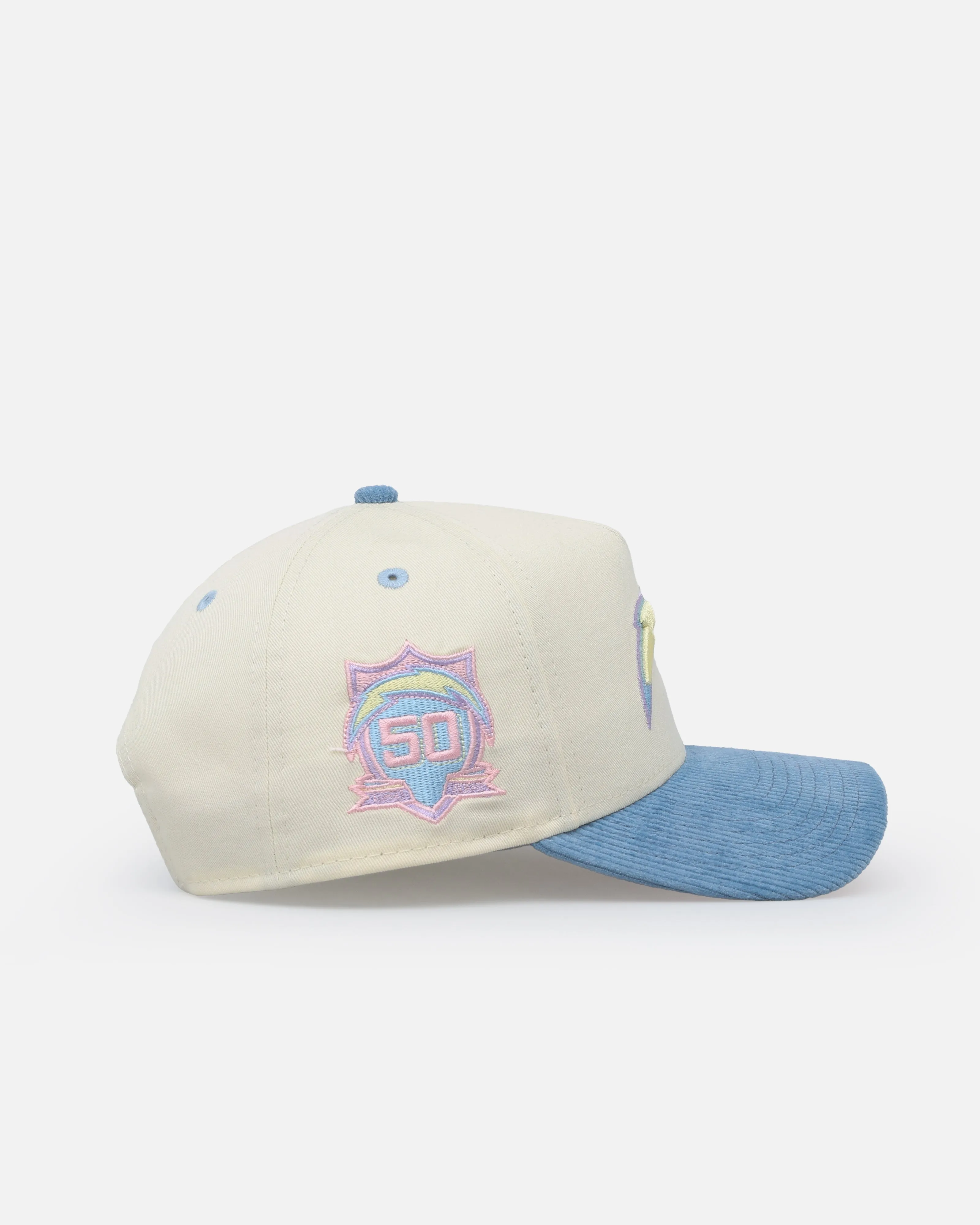 New Era Los Angeles Chargers 'Easter Corduroy' 9FORTY A-Frame Snapback White/Blue sold by Culture Kings product image thumbnail 4