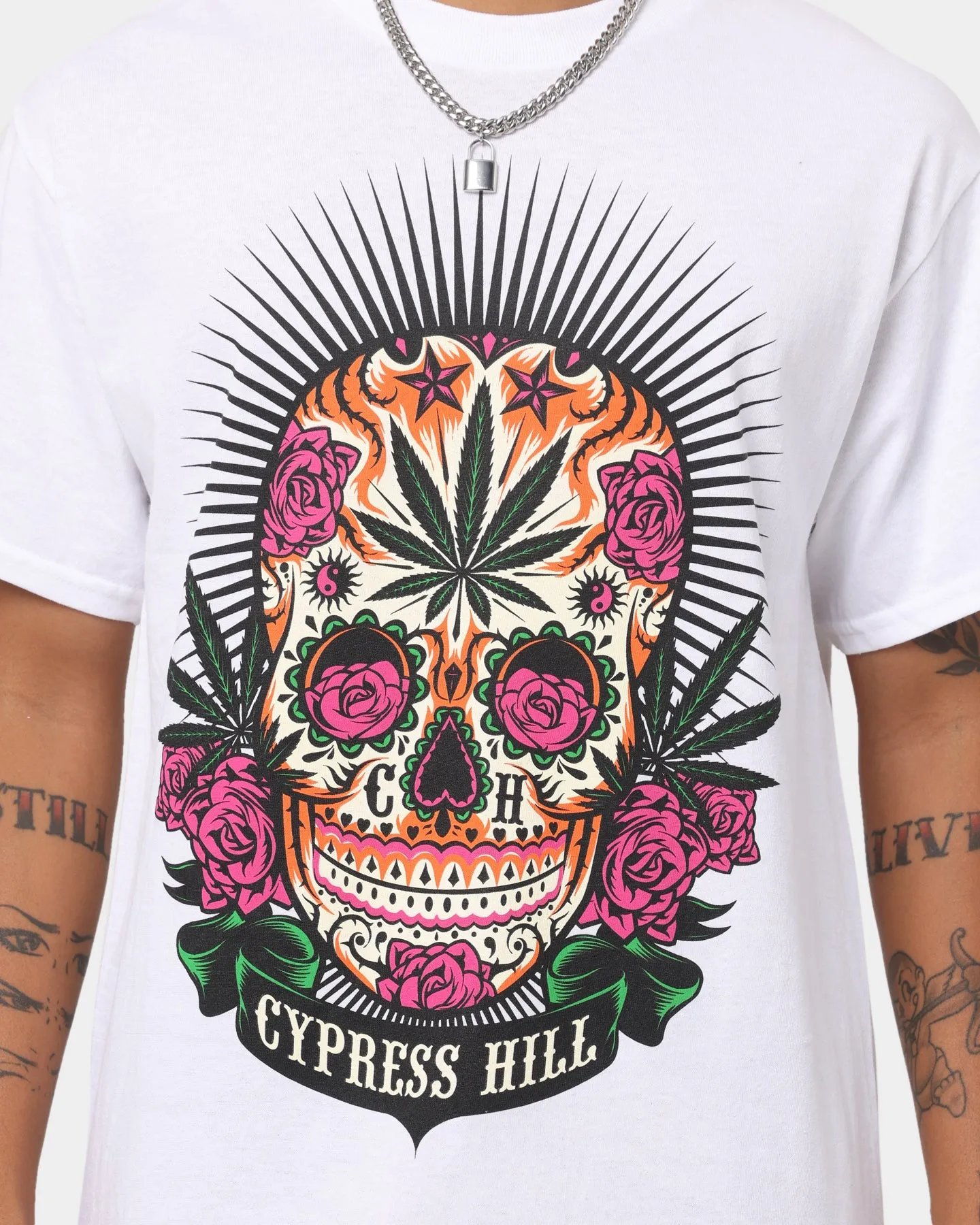 Crooks & Castles Cypress Hill Skull T-Shirt White sold by Culture Kings product image thumbnail 3