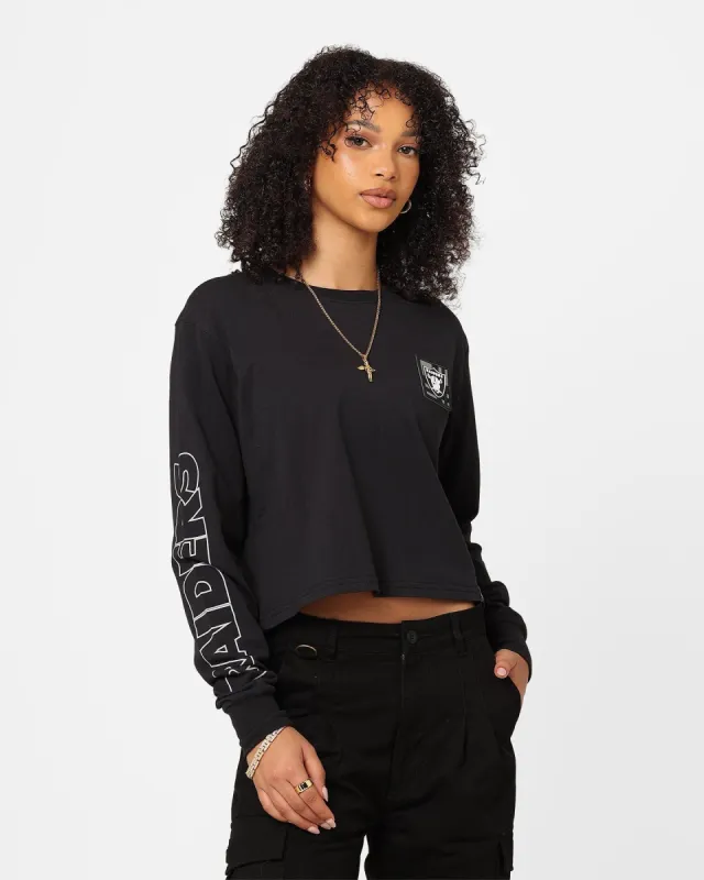 Majestic Athletic Women's Las Vegas Raiders Checker Badge Long Sleeve T-Shirt Faded Black sold by Culture Kings