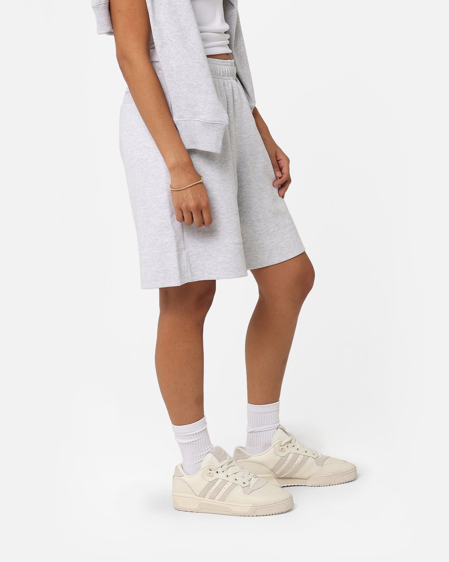 Adidas Women's Essentials Shorts Light Grey Heat sold by Culture Kings product image thumbnail 5