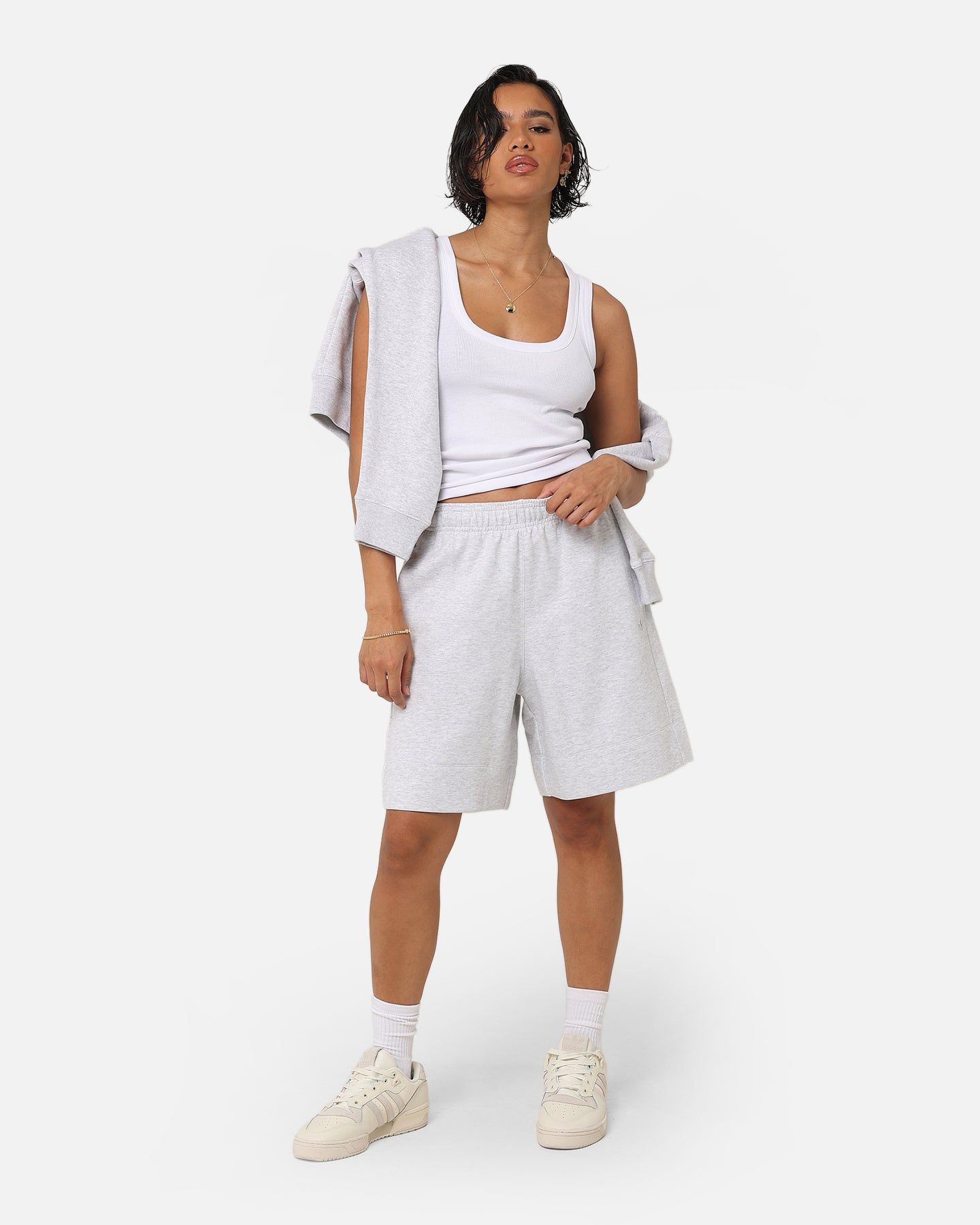 Adidas Women's Essentials Shorts Light Grey Heat sold by Culture Kings product image thumbnail 2