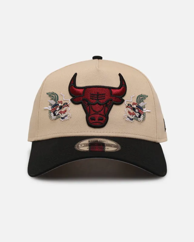 New Era Chicago Bulls 'Dragon Collection' 9FORTY A-Frame Snapback Black/Oak made by New Era
