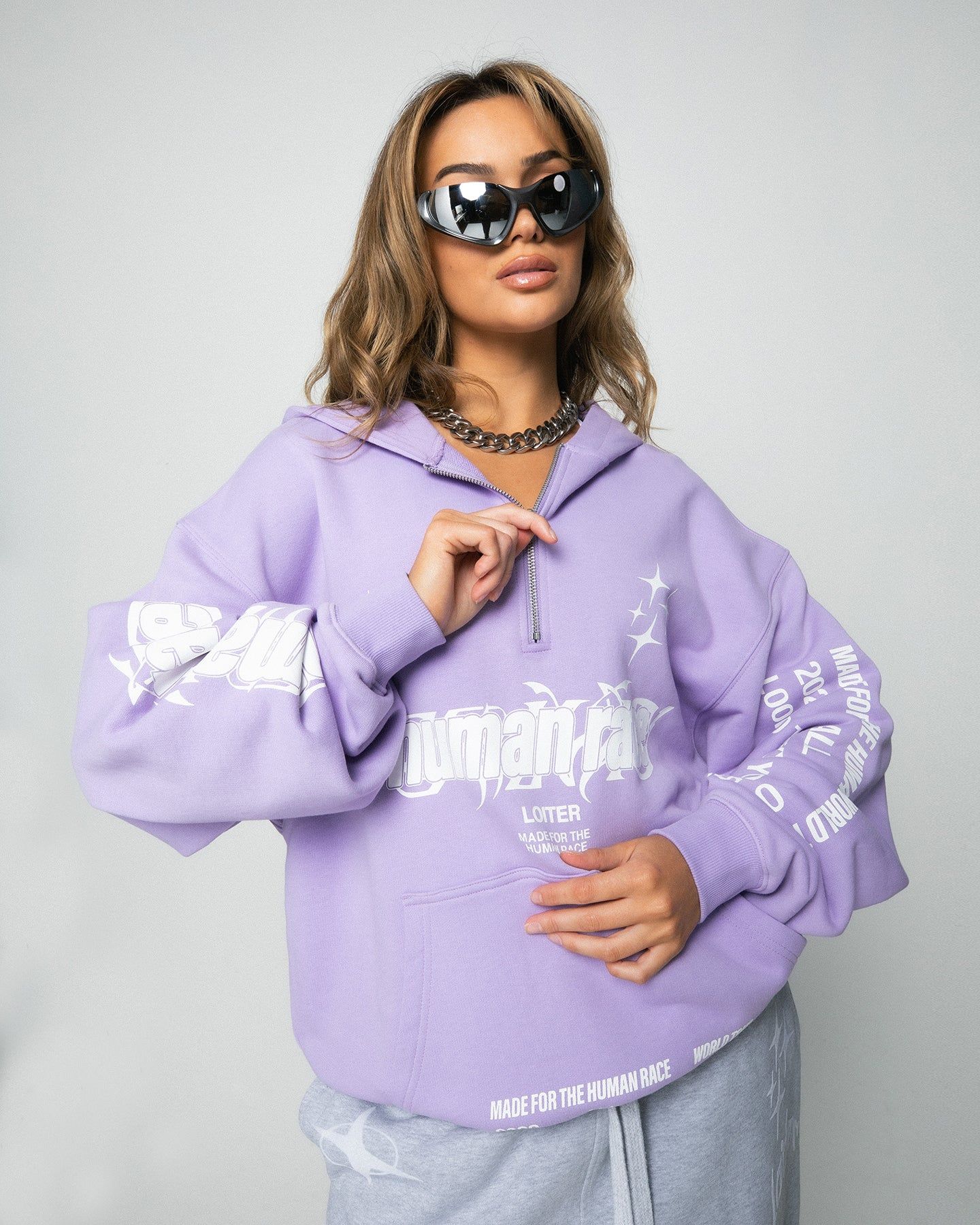 Loiter Rave Zip Hoodie Lilac sold by Culture Kings