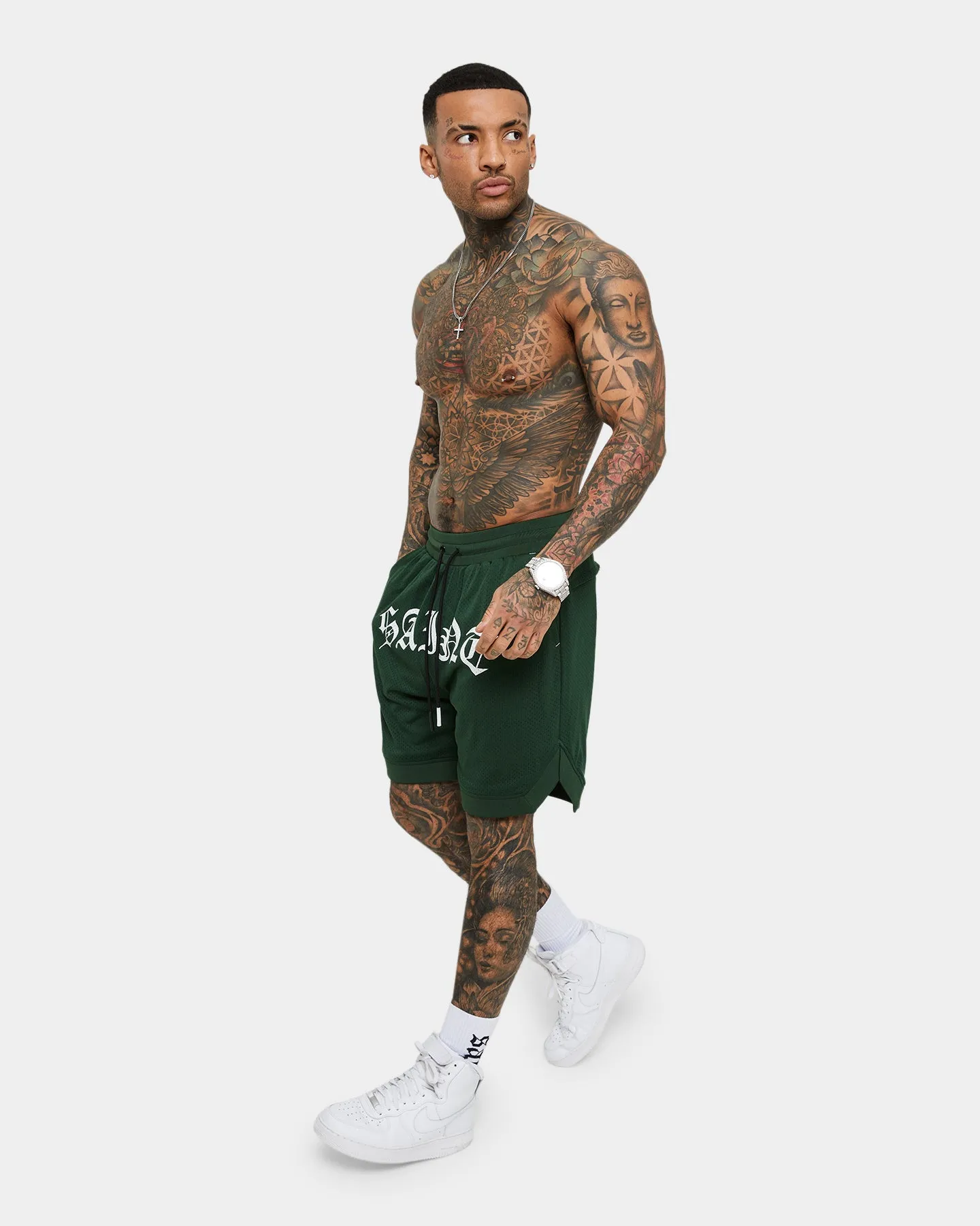 Saint Morta Day of the Dead Basketball Shorts Dark Green sold by Culture Kings product image thumbnail 3