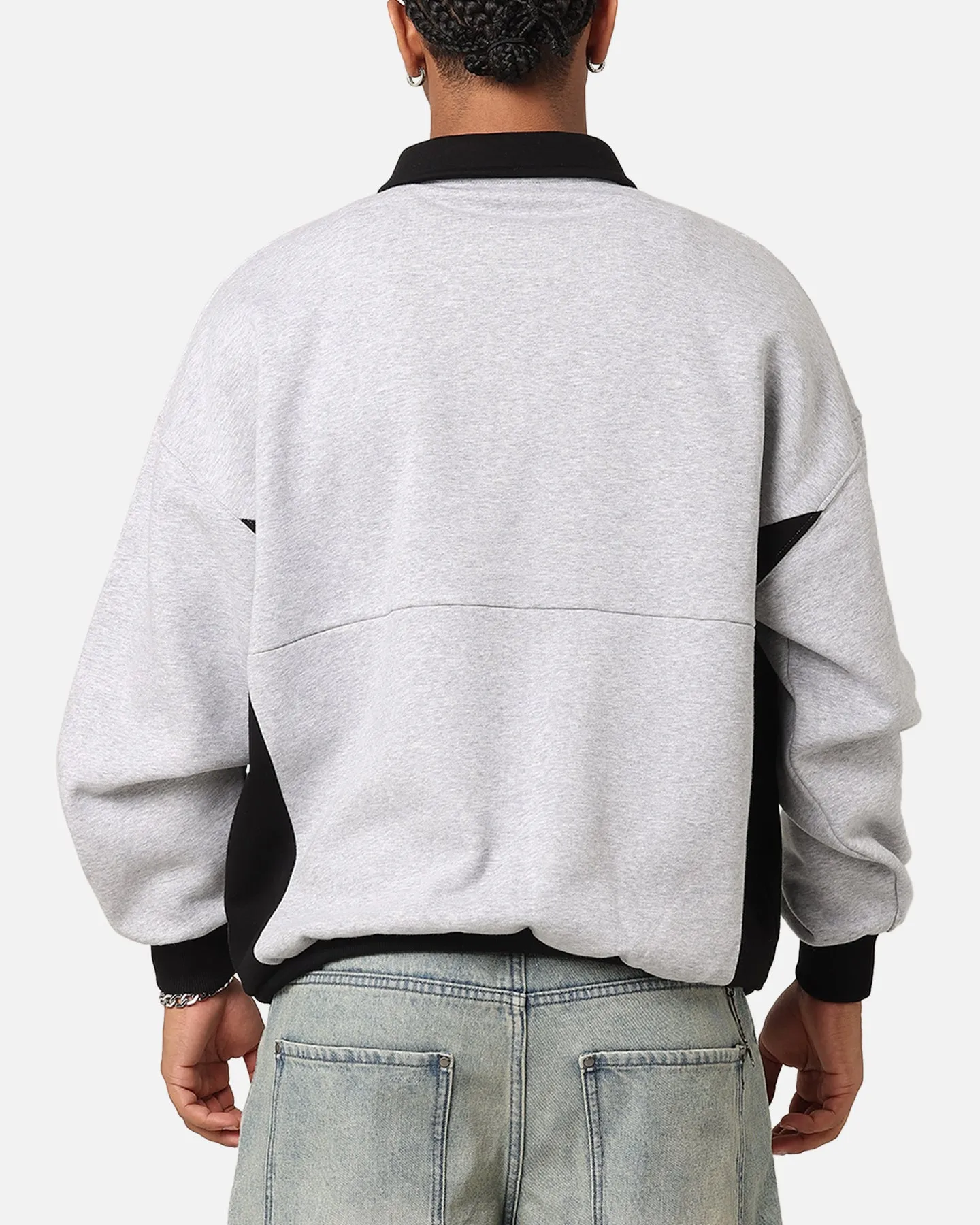 Carre Gorgeous Quater Zip Crewneck Sweater Light Marle sold by Culture Kings product image thumbnail 3