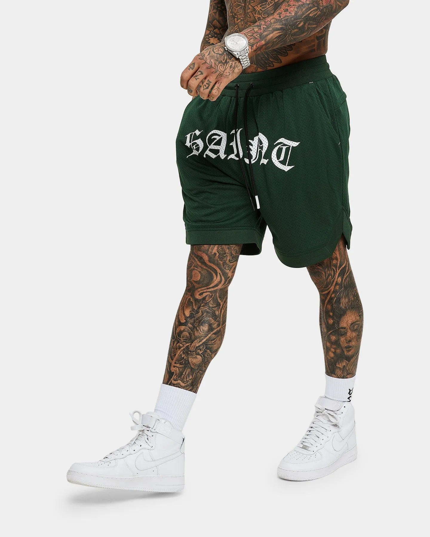 Saint Morta Day of the Dead Basketball Shorts Dark Green sold by Culture Kings
