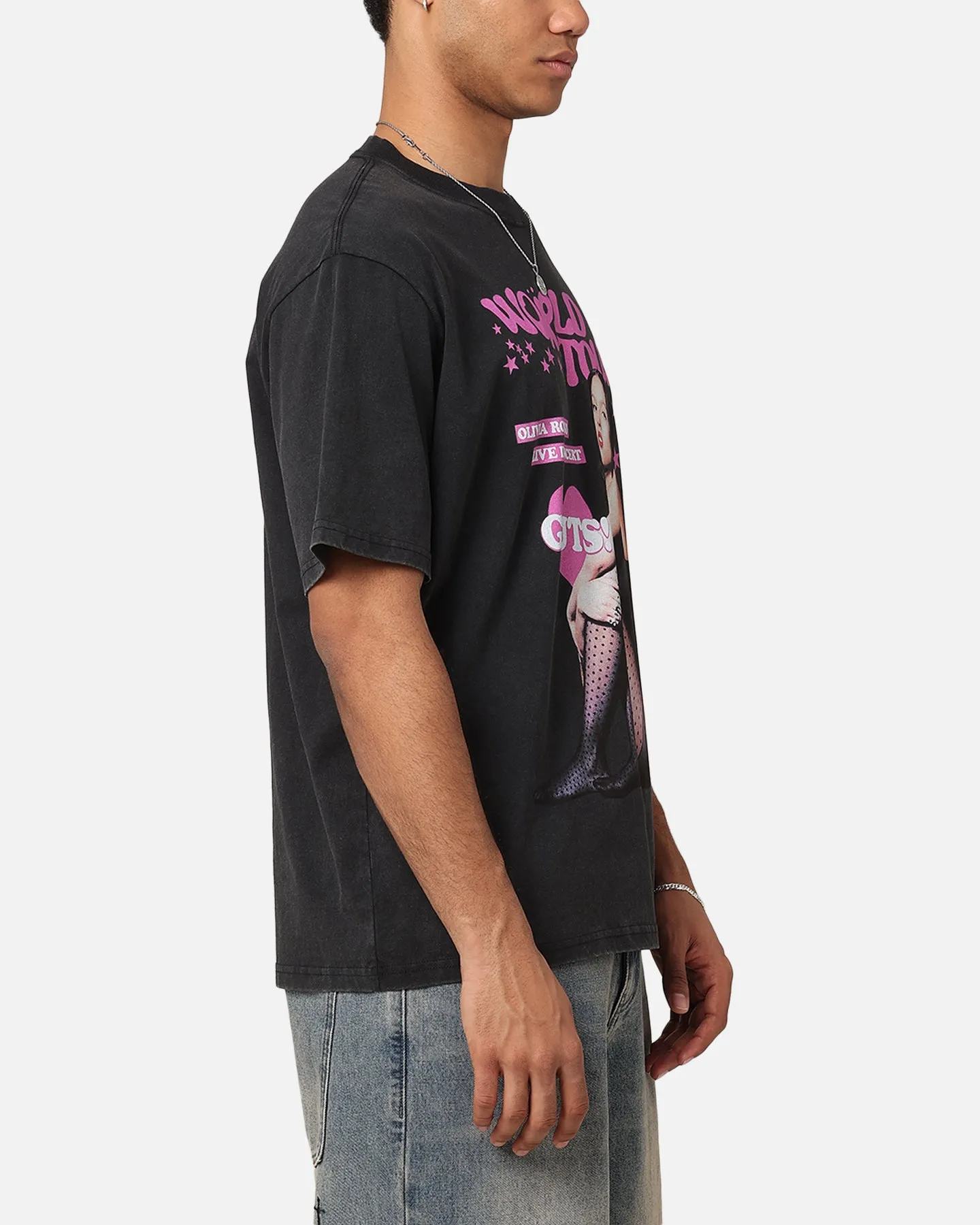 Bravado Olivia Rodrigo Guts T-Shirt Washed Black sold by Culture Kings product image thumbnail 4