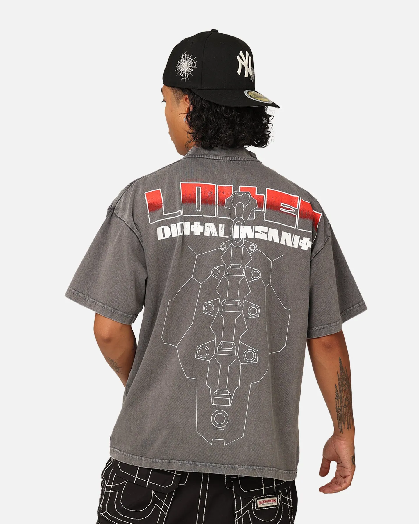 Loiter Digital Insanity Vintage T-Shirt Charcoal sold by Culture Kings product image thumbnail 2