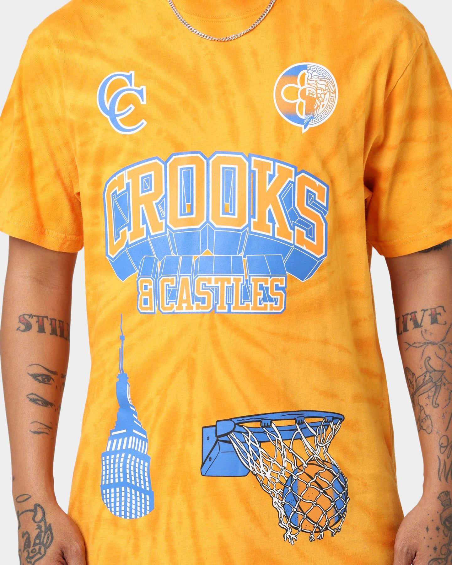 Crooks & Castles New York Tie Dye T-Shirt Orange sold by Culture Kings product image thumbnail 3