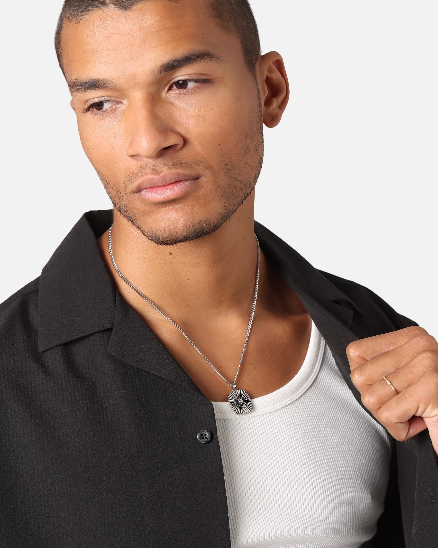 Saint Morta Aged Compass Necklace Stainless Steel sold by Culture Kings product image thumbnail 3