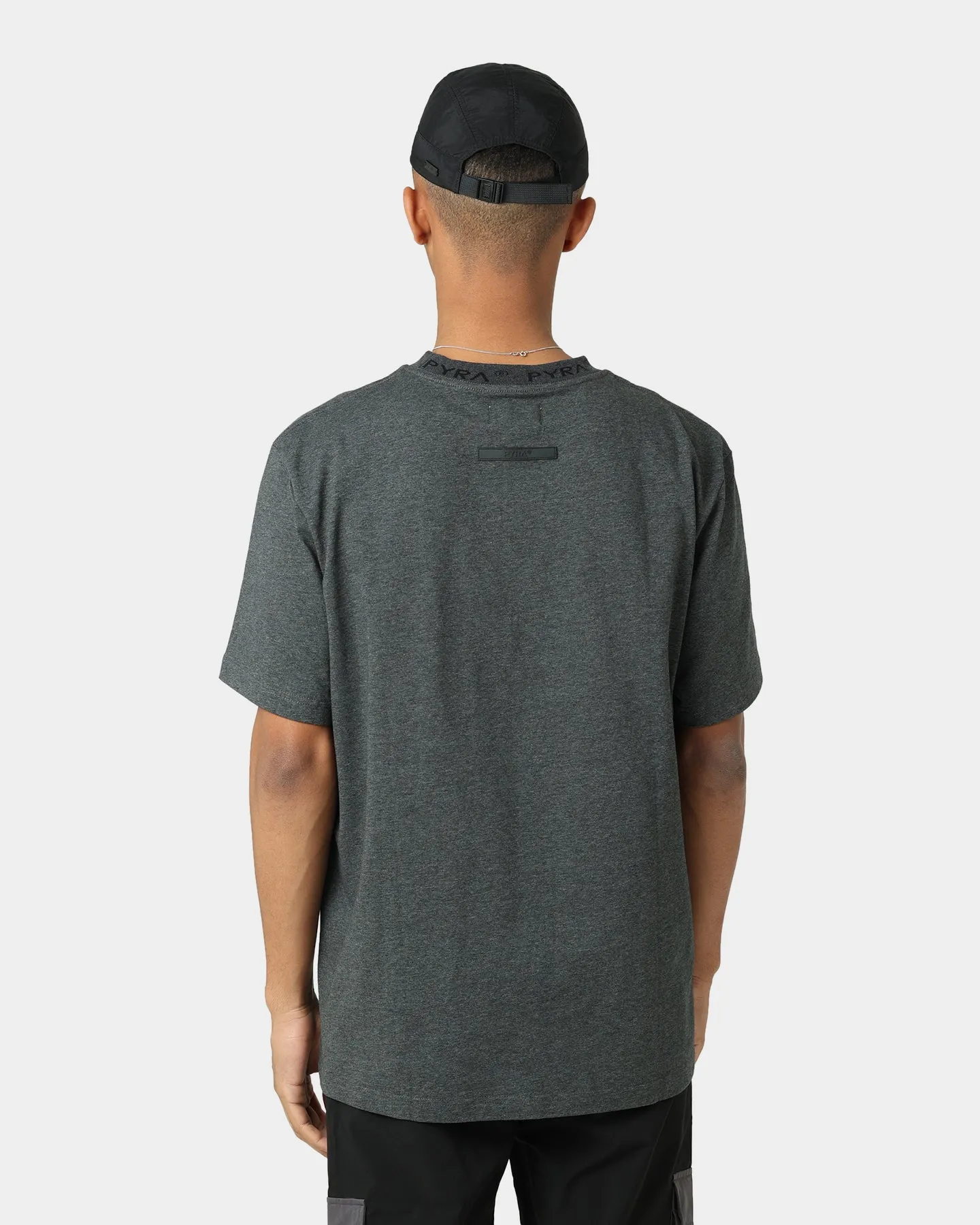 PYRA Jacquard Logo T-Shirt Grey Marle sold by Culture Kings product image thumbnail 4