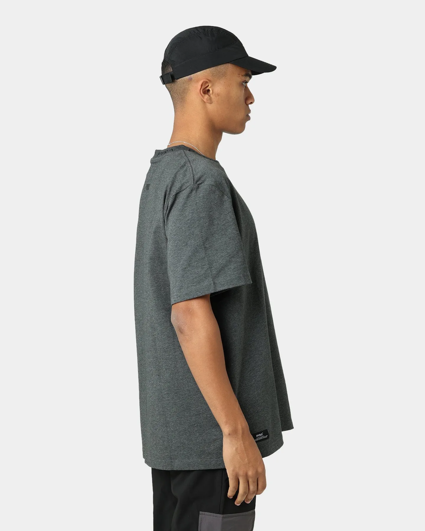 PYRA Jacquard Logo T-Shirt Grey Marle sold by Culture Kings product image thumbnail 5