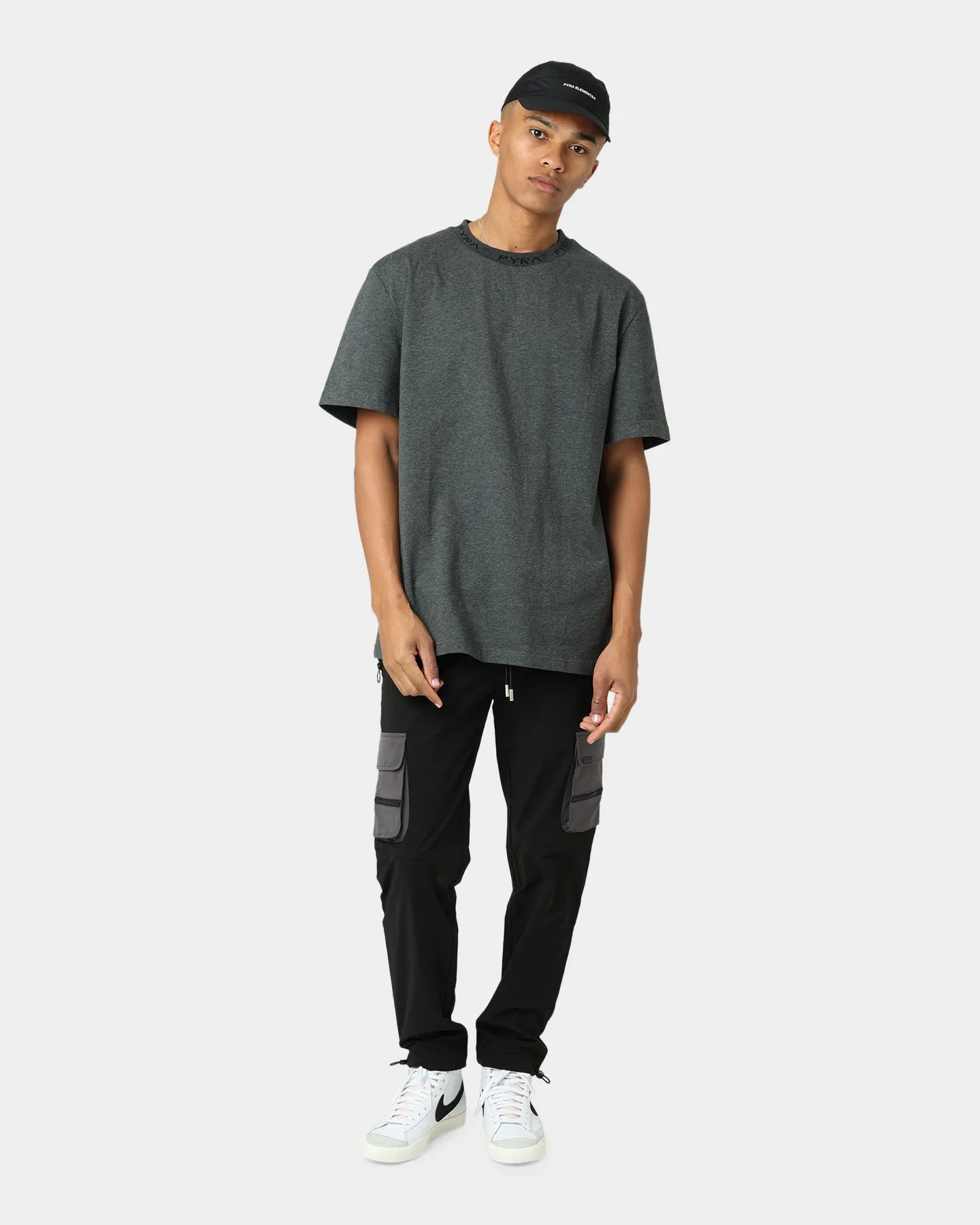 PYRA Jacquard Logo T-Shirt Grey Marle sold by Culture Kings product image thumbnail 2