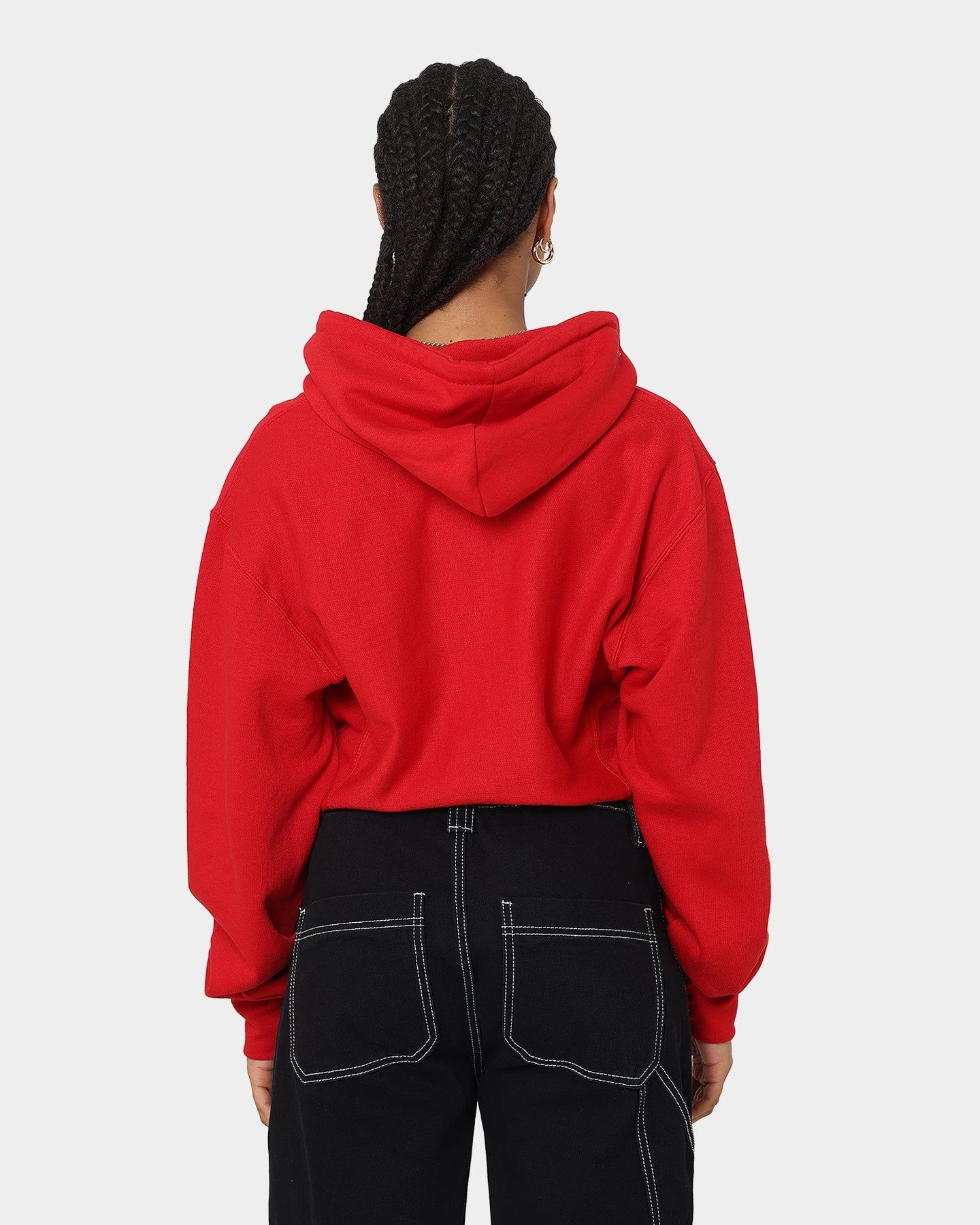 Crooks & Castles Women's CC Logo Oversized Crop Hoodie Red sold by Culture Kings product image thumbnail 4