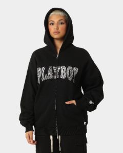 Playboy By CK Full Zip Club Hoodie Black sold by Culture Kings