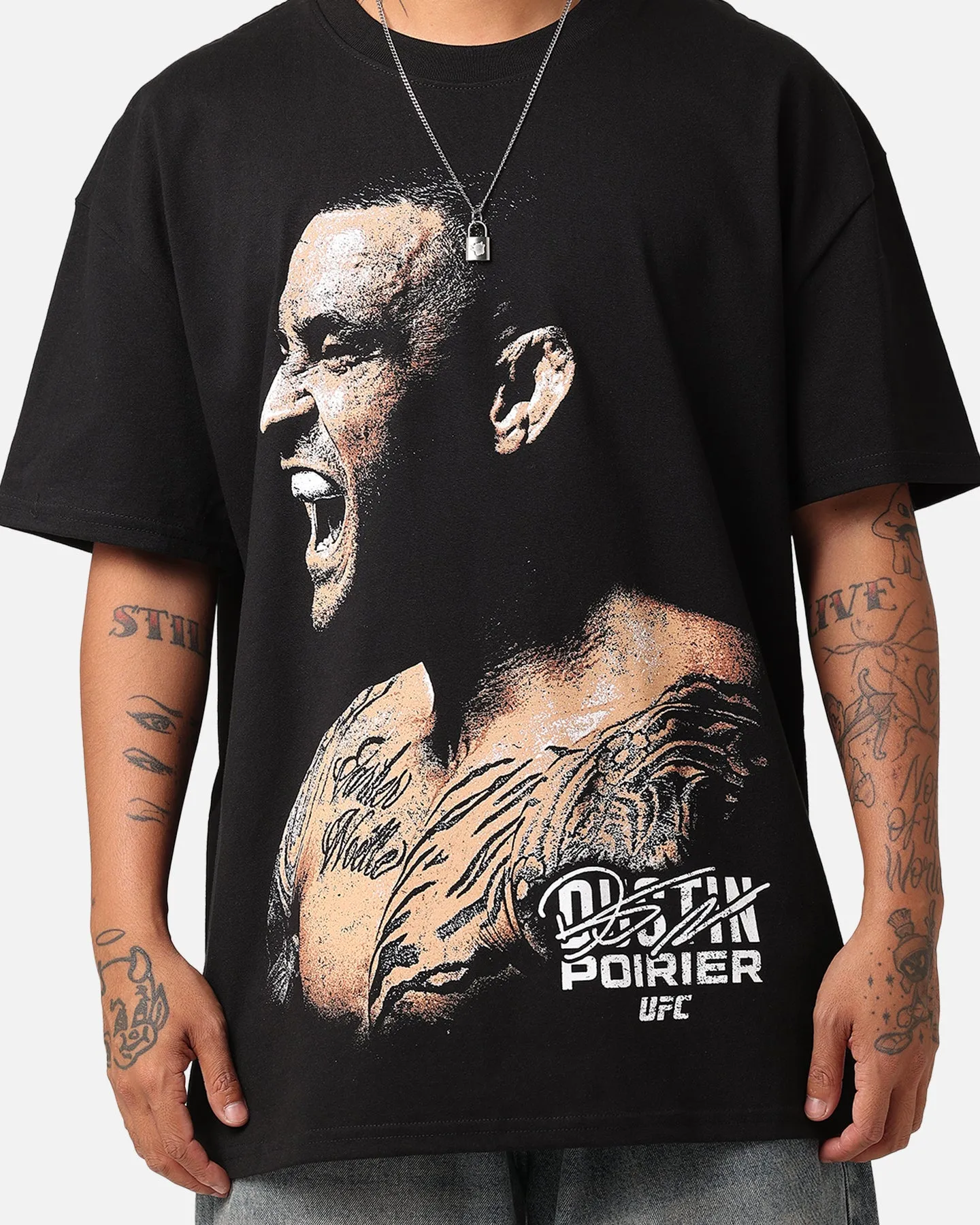 UFC By Culture Kings Dustin Poirier Heavy T-Shirt Black sold by Culture Kings product image thumbnail 3