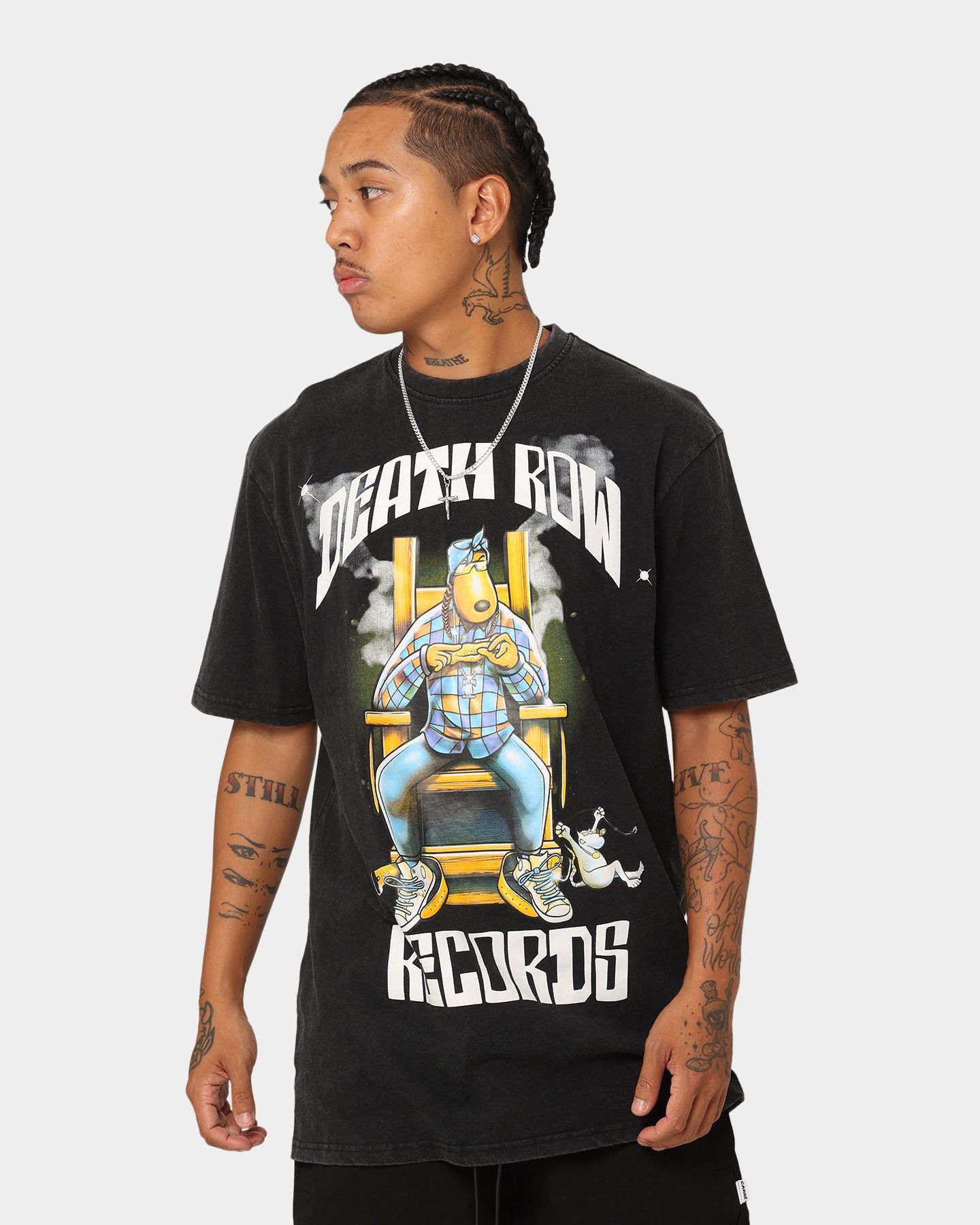 Deathrow Records Still Smokin Sublimated T-Shirt Black sold by Culture Kings