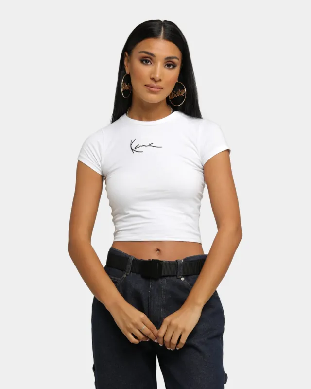 Karl Kani Women's Signature T-Shirt White sold by Culture Kings