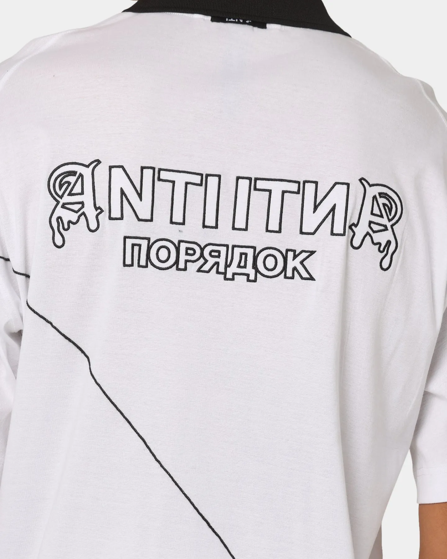 The Anti Order Military Oversized Polo Shirt White/Black sold by Culture Kings product image thumbnail 4