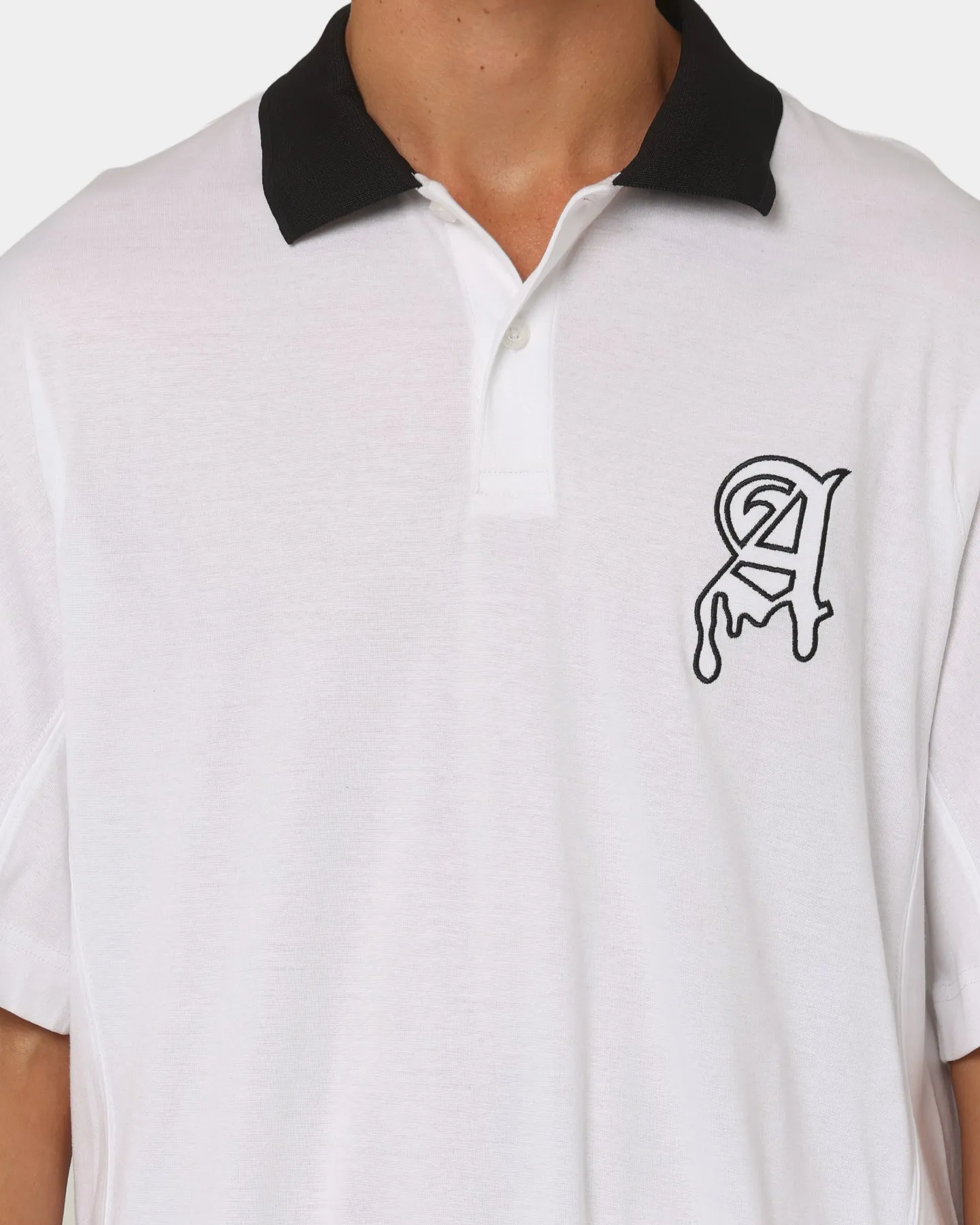 The Anti Order Military Oversized Polo Shirt White/Black sold by Culture Kings product image thumbnail 3