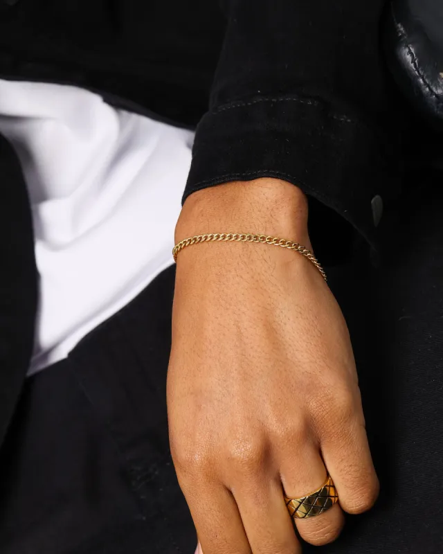 NXS 3mm Cuban Bracelet Gold sold by Culture Kings
