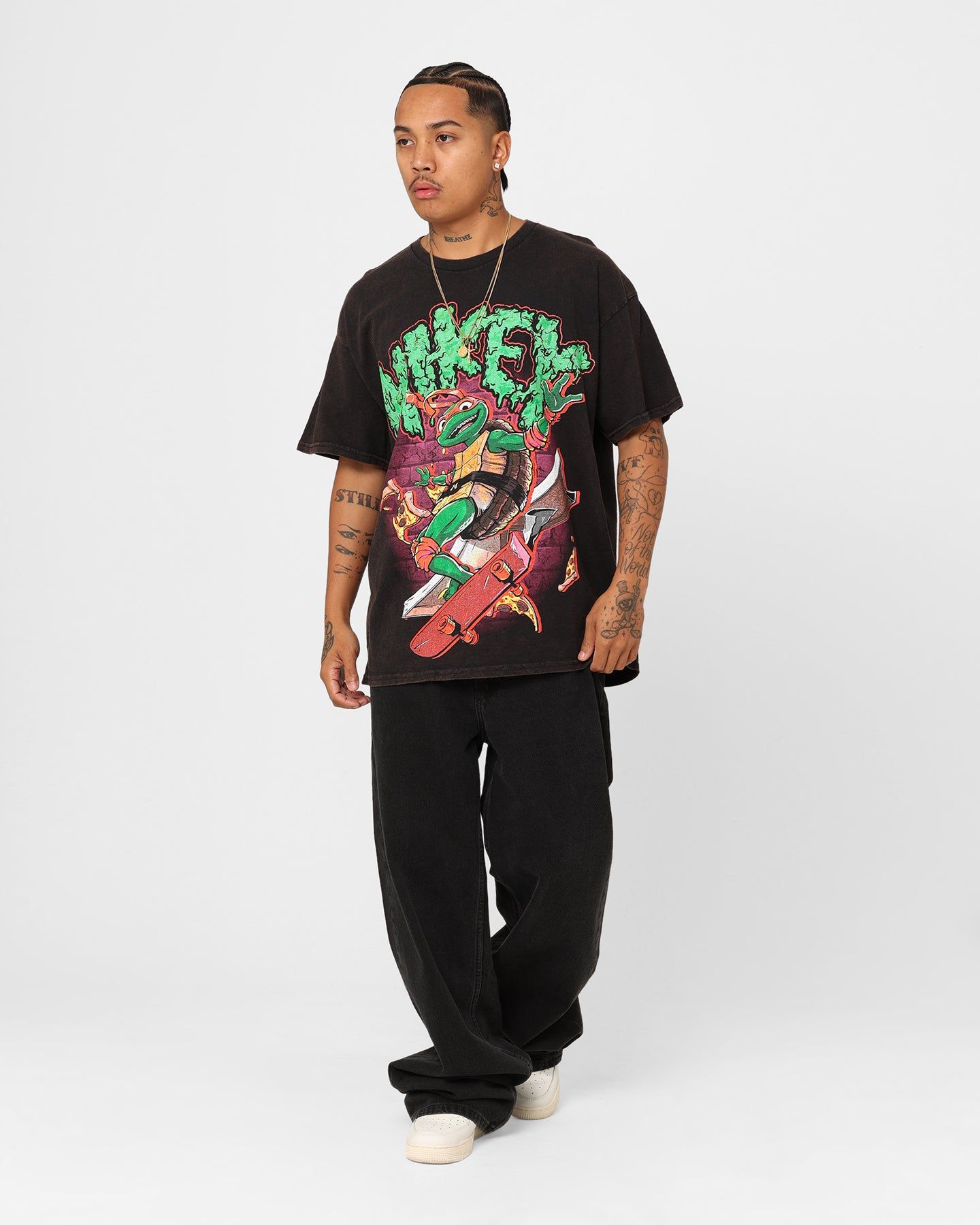 Goat Crew X Teenage Mutant Ninja Turtles Michelangelo Vintage T-Shirt Black Wash sold by Culture Kings product image thumbnail 3