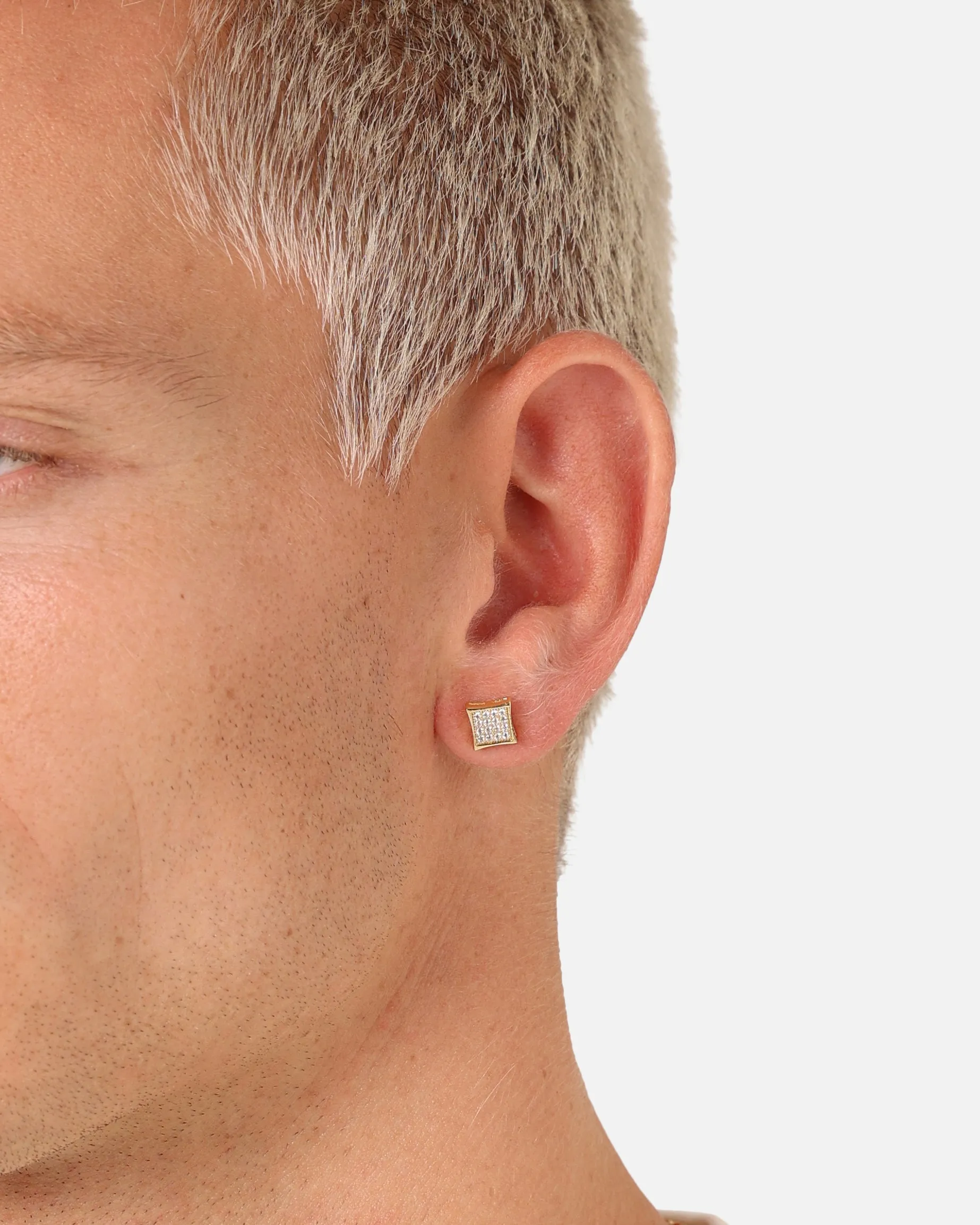 Saint Morta Concave Square Earring Iced Gold sold by Culture Kings product image thumbnail 3