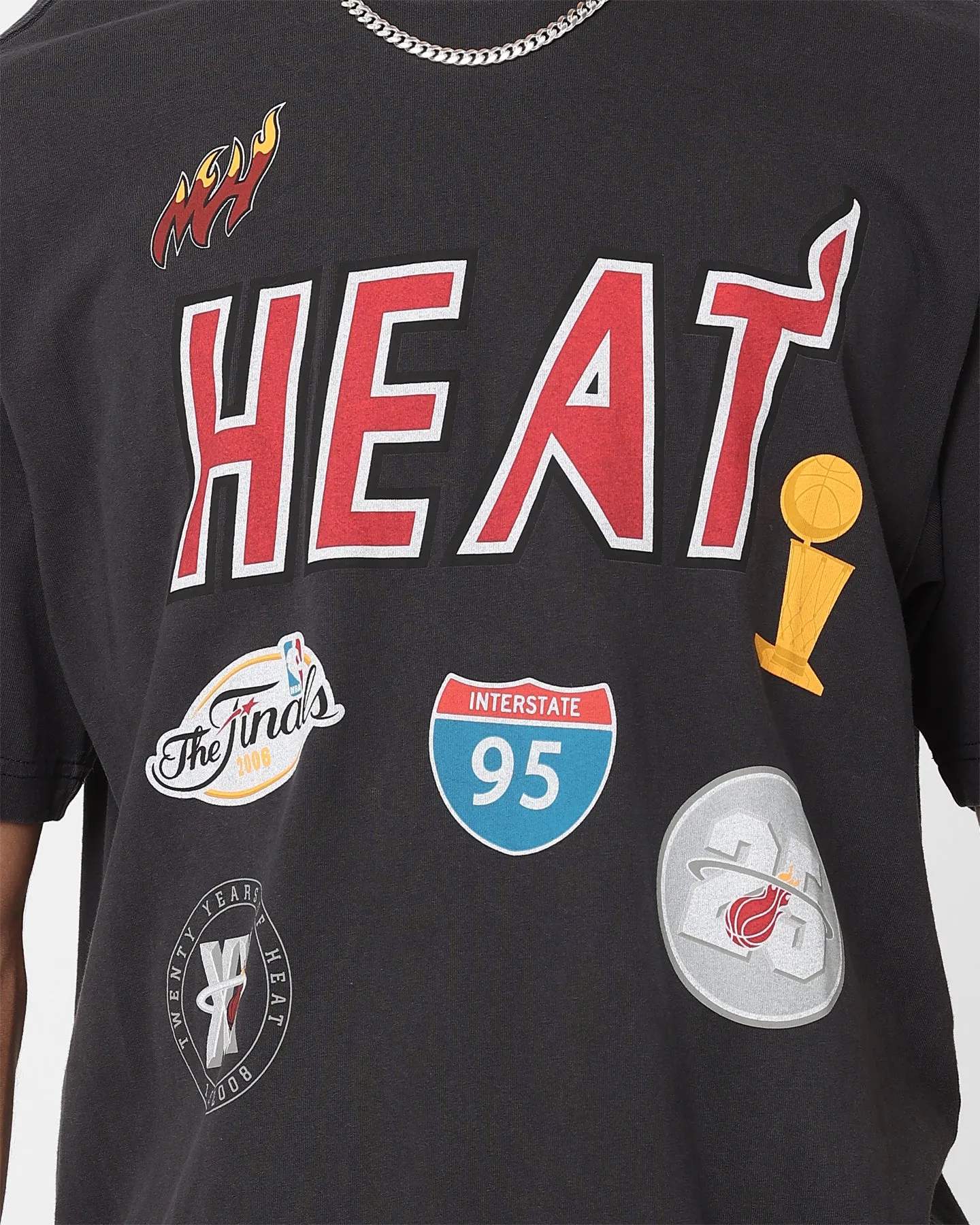 Mitchell & Ness Miami Heat Highway Logo T-Shirt Vintage Black sold by Culture Kings product image thumbnail 3