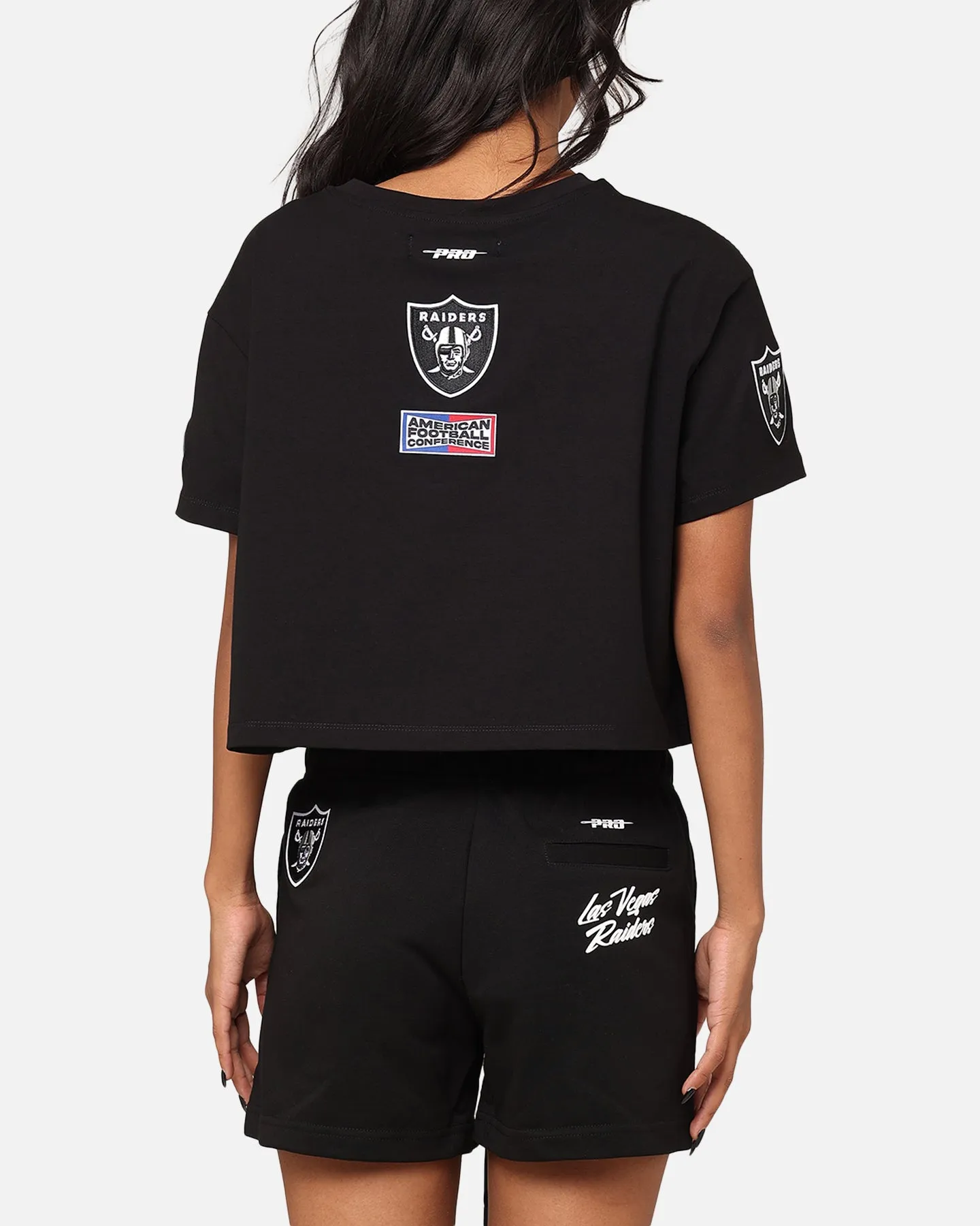 Pro Standard Women's Las Vegas Raiders Fast Lane Cropped T-Shirt Black sold by Culture Kings product image thumbnail 2
