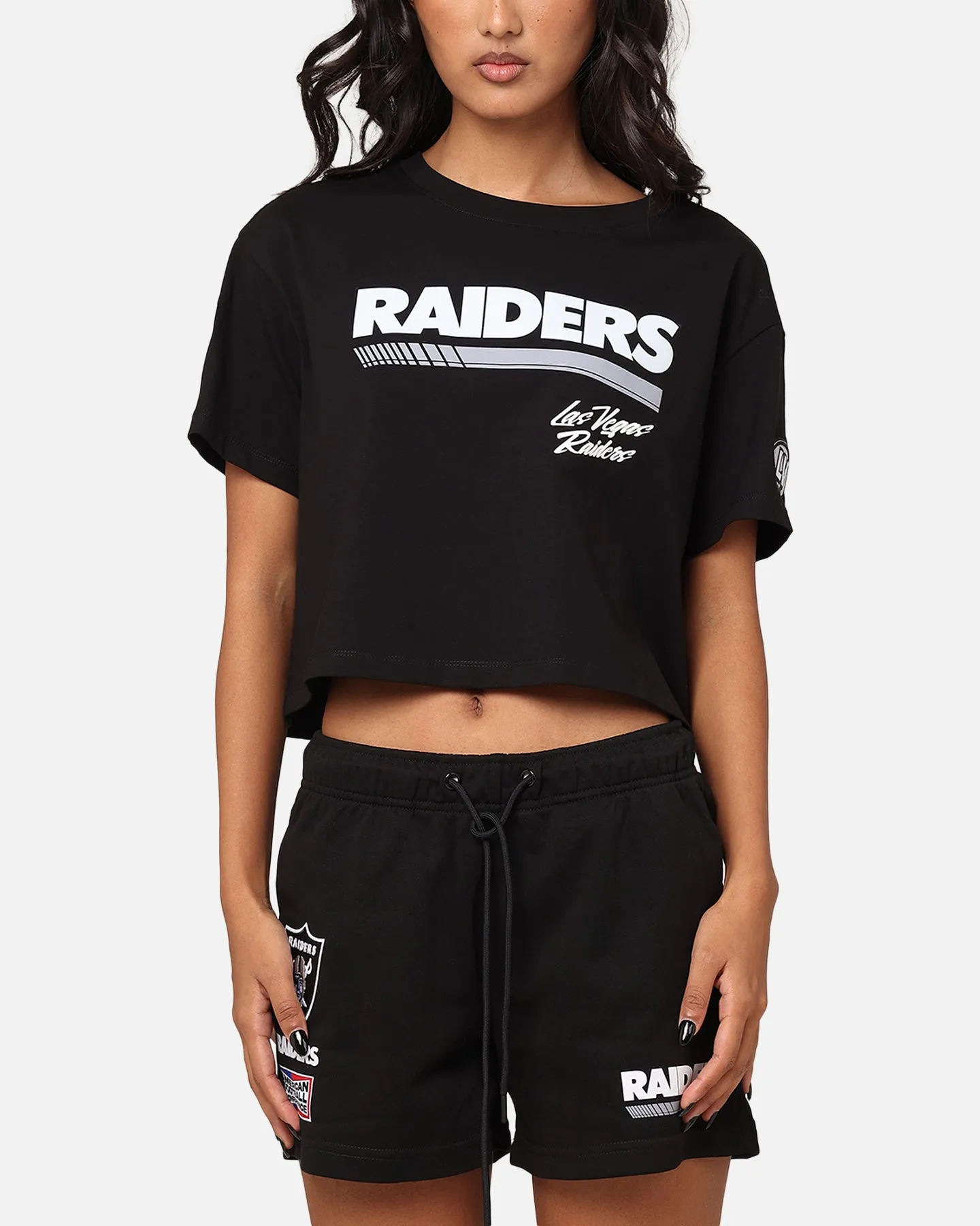 Pro Standard Women's Las Vegas Raiders Fast Lane Cropped T-Shirt Black sold by Culture Kings