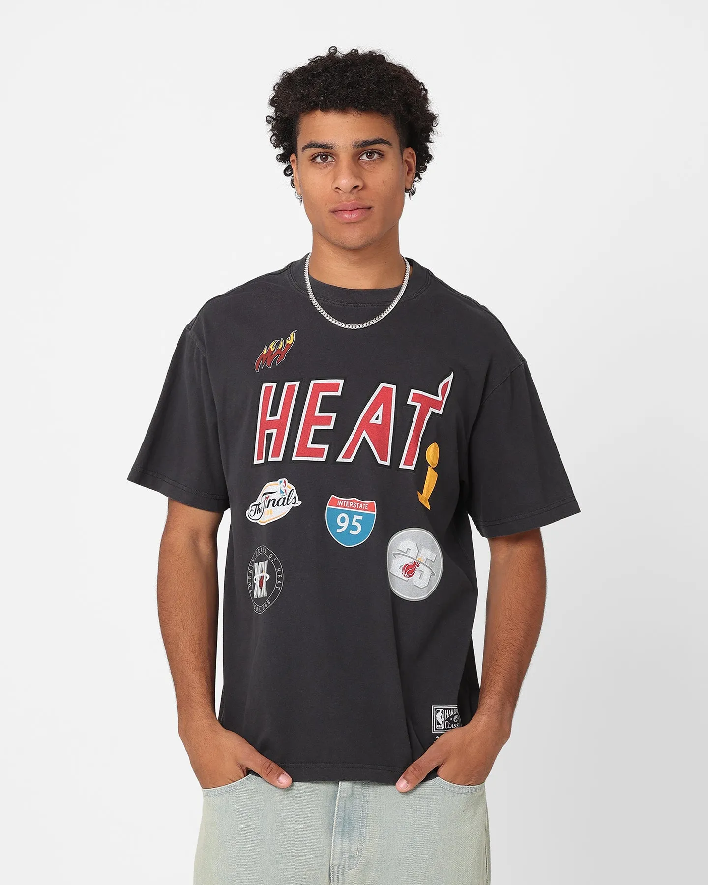 Mitchell & Ness Miami Heat Highway Logo T-Shirt Vintage Black sold by Culture Kings