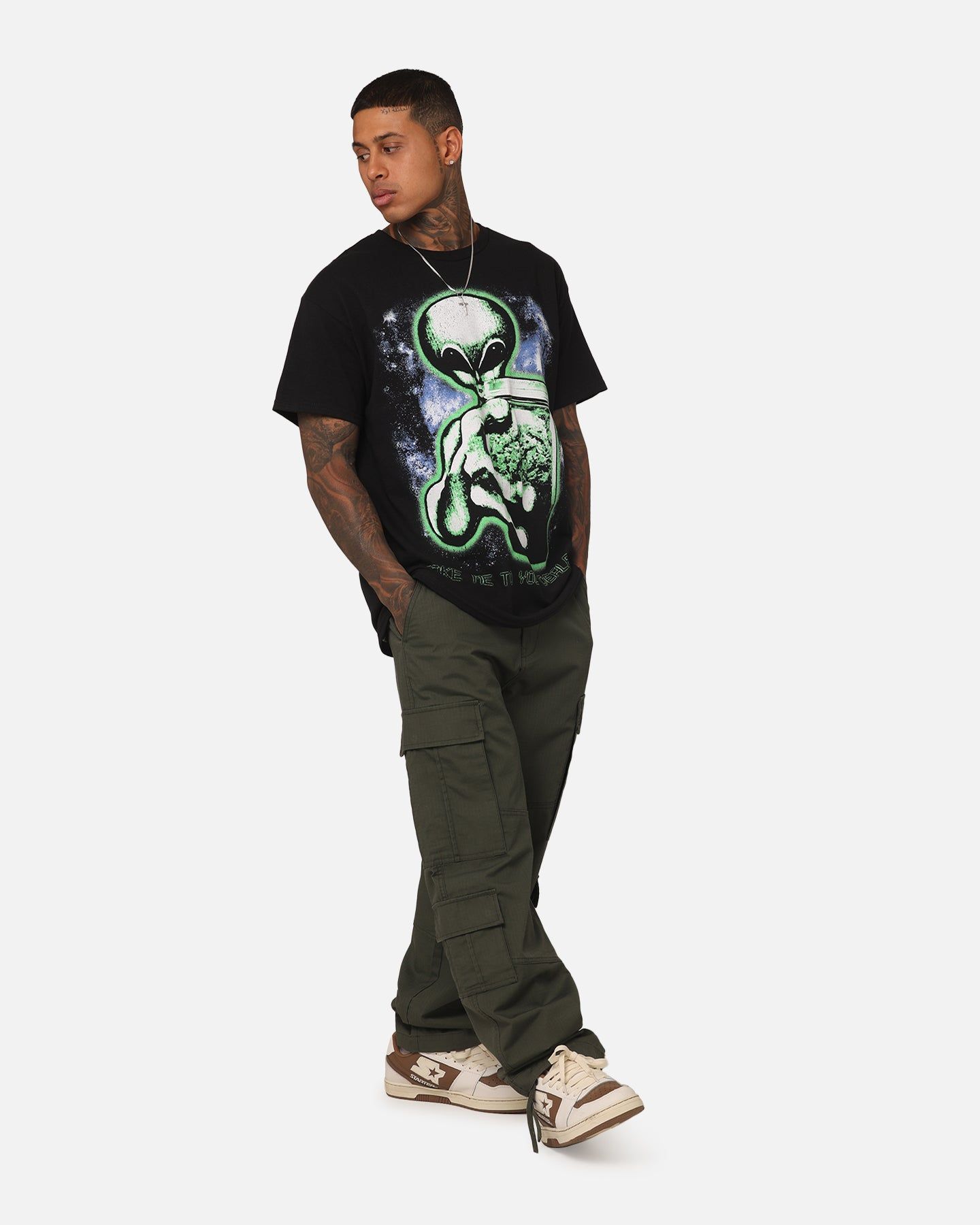 Goat Crew 420 Alien T-Shirt Black sold by Culture Kings product image thumbnail 2