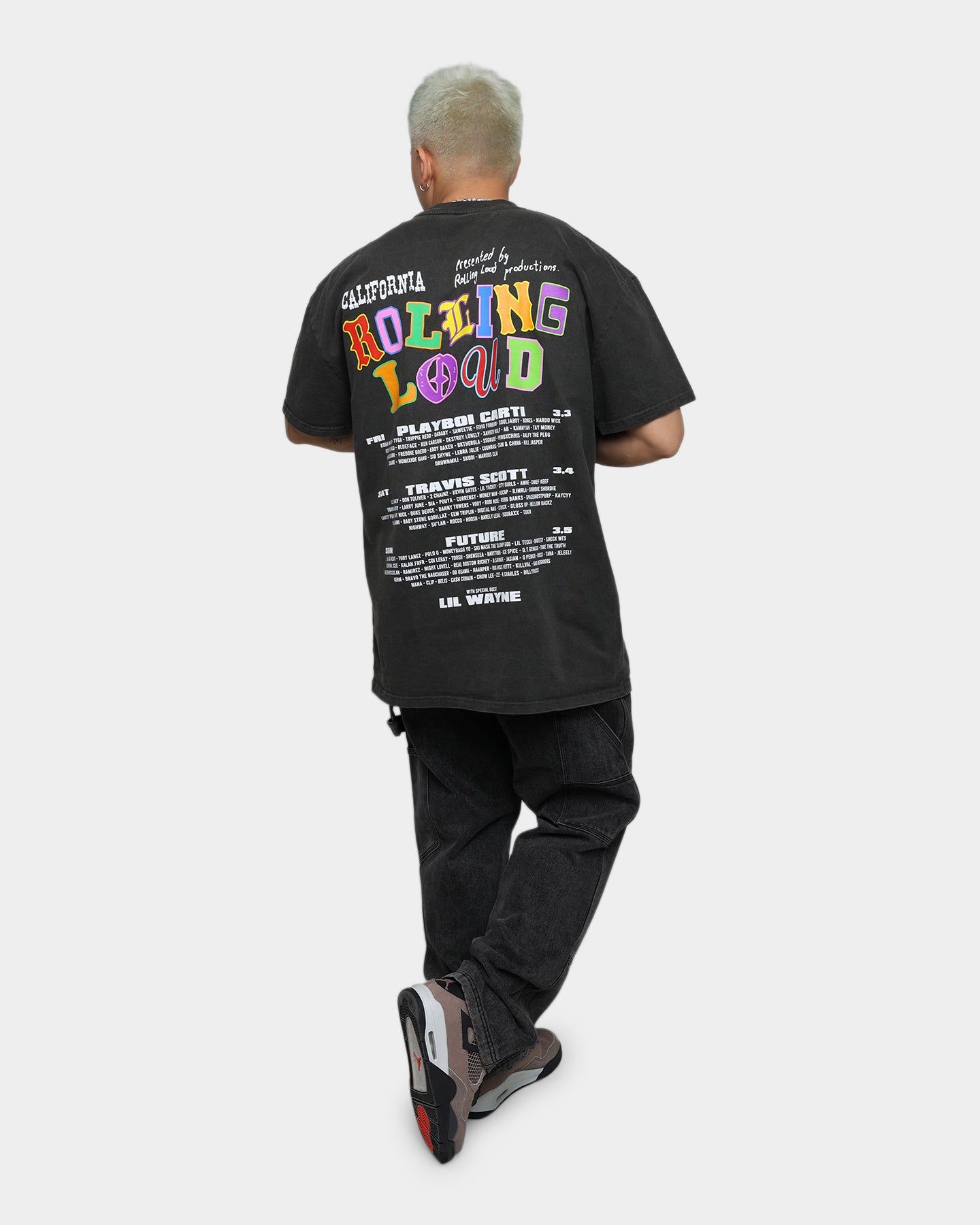Rolling Loud Rolling Loud Line Up Vintage T-Shirt Black Wash sold by Culture Kings product image thumbnail 3