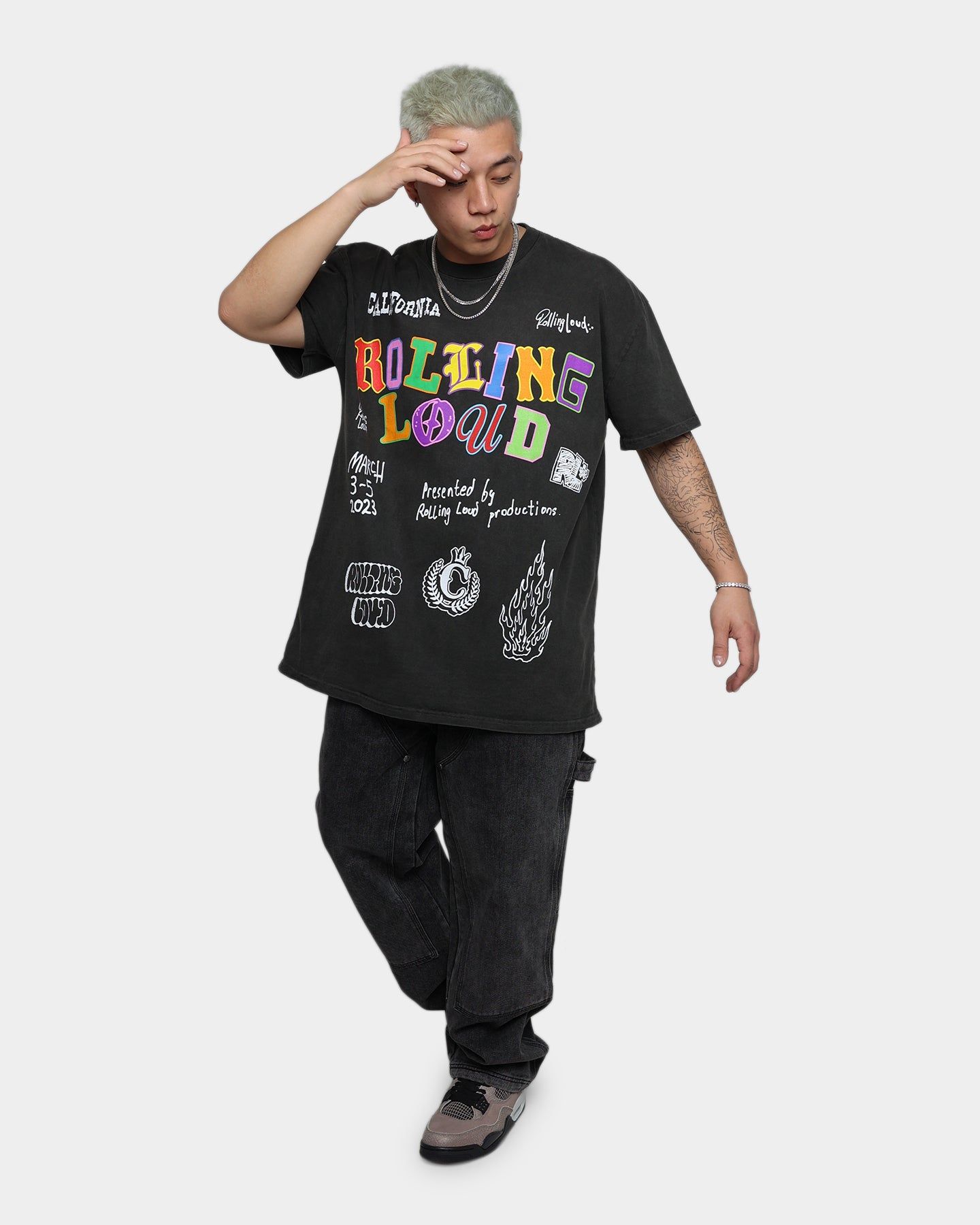 Rolling Loud Rolling Loud Line Up Vintage T-Shirt Black Wash sold by Culture Kings product image thumbnail 8