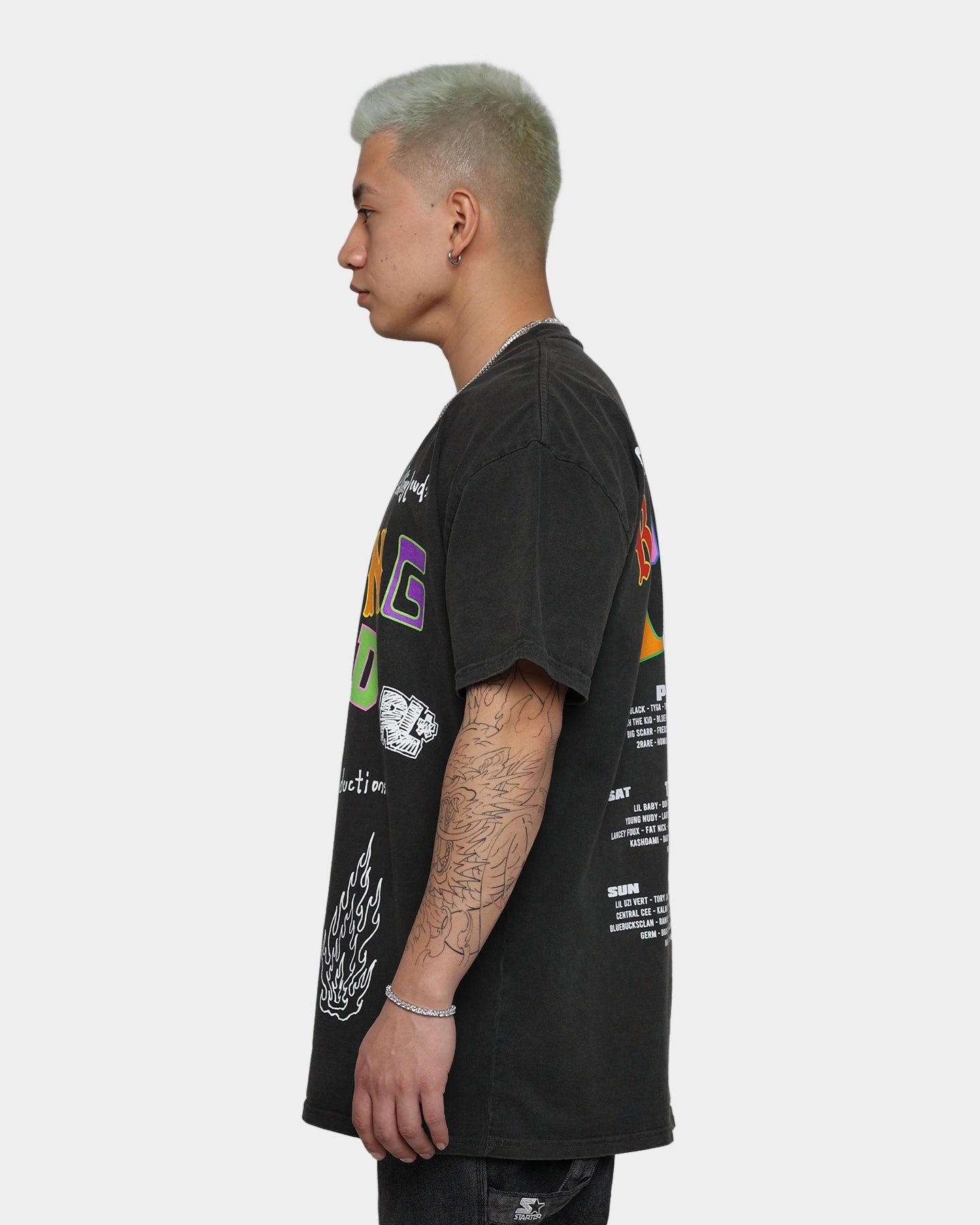 Rolling Loud Rolling Loud Line Up Vintage T-Shirt Black Wash sold by Culture Kings product image thumbnail 7