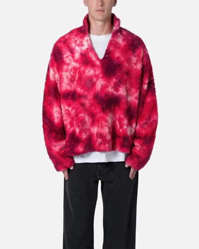 MNML Tie Dye Sherpa Pullover Sweater Magenta sold by Culture Kings