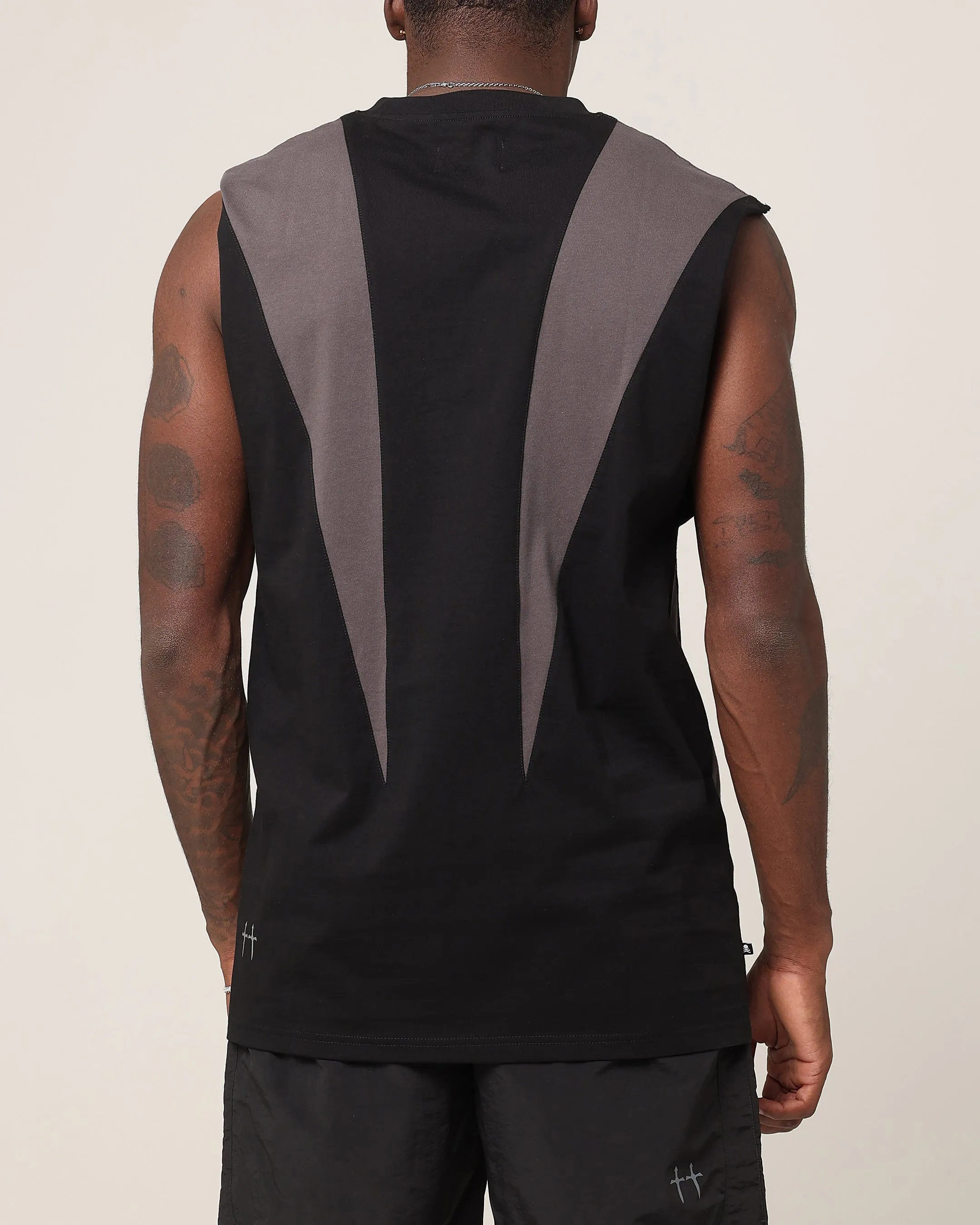 Saint Morta Rage Oversized Muscle T-Shirt Black/Grey sold by Culture Kings product image thumbnail 2