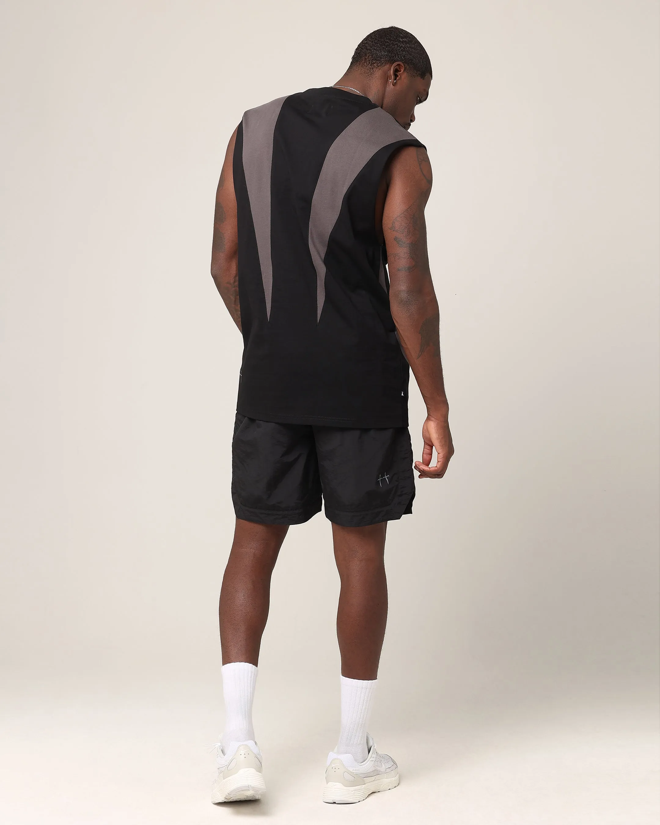 Saint Morta Rage Oversized Muscle T-Shirt Black/Grey sold by Culture Kings product image thumbnail 4