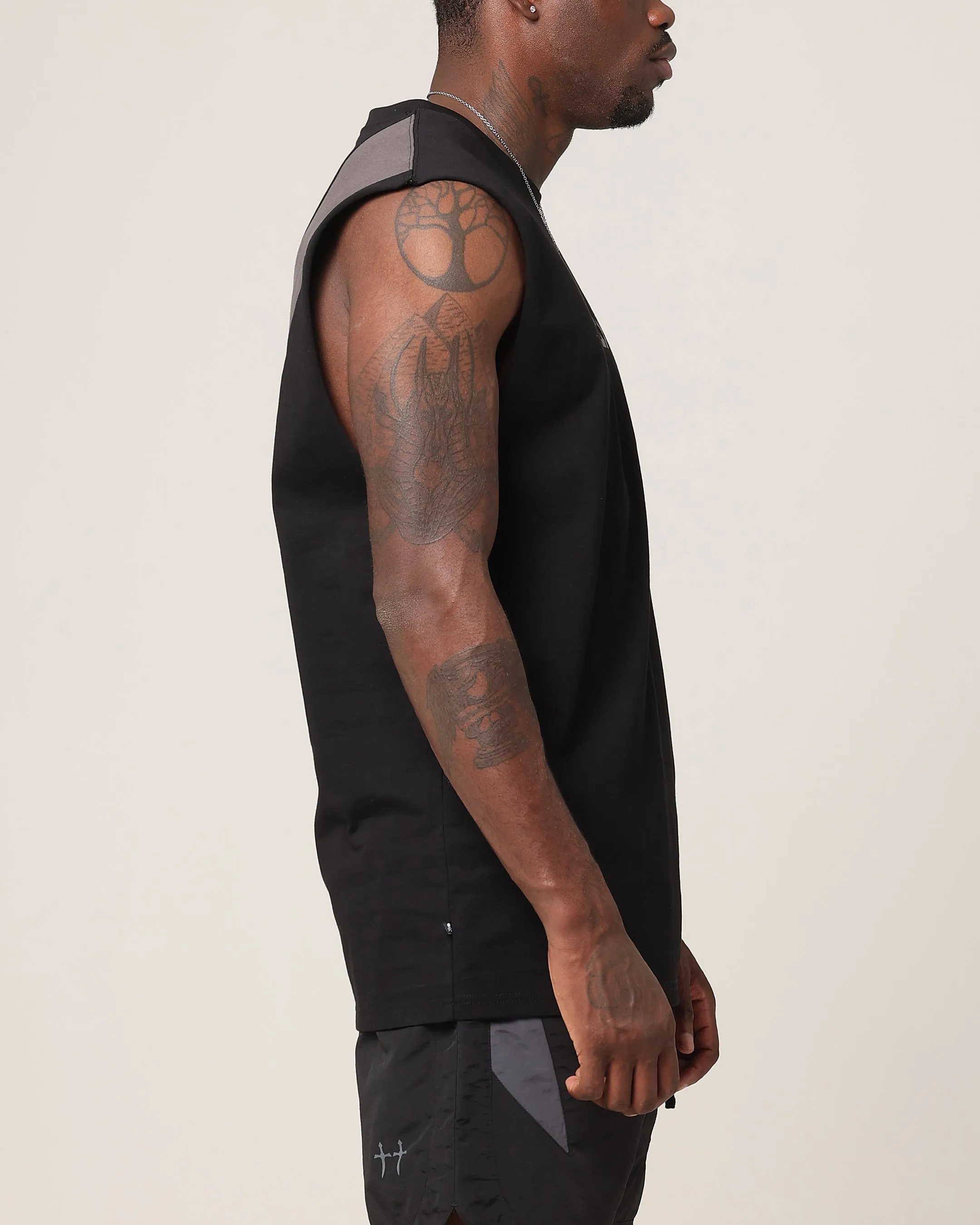 Saint Morta Rage Oversized Muscle T-Shirt Black/Grey sold by Culture Kings product image thumbnail 5