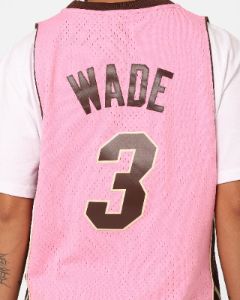 Mitchell & Ness Miami Heat Dwyane Wade Brown Sugar Bacon Swing Jersey Pink sold by Culture Kings