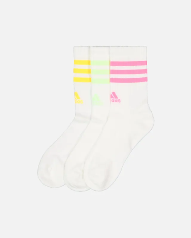 Adidas 3 Stripes Cushioned Crew Socks 3 Pack Multi sold by Culture Kings