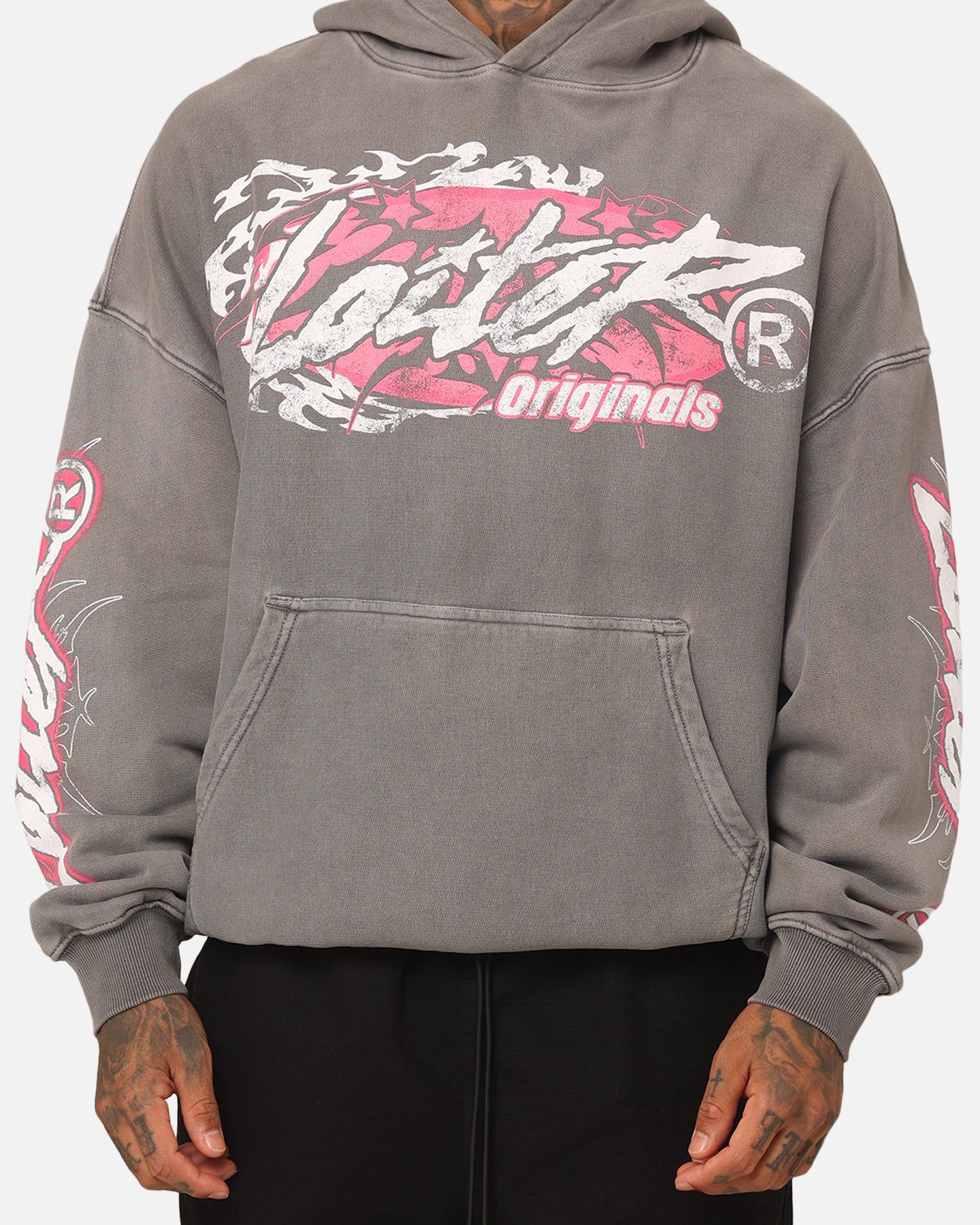 Loiter Wave Break Vintage Hoodie Charcoal sold by Culture Kings product image thumbnail 3