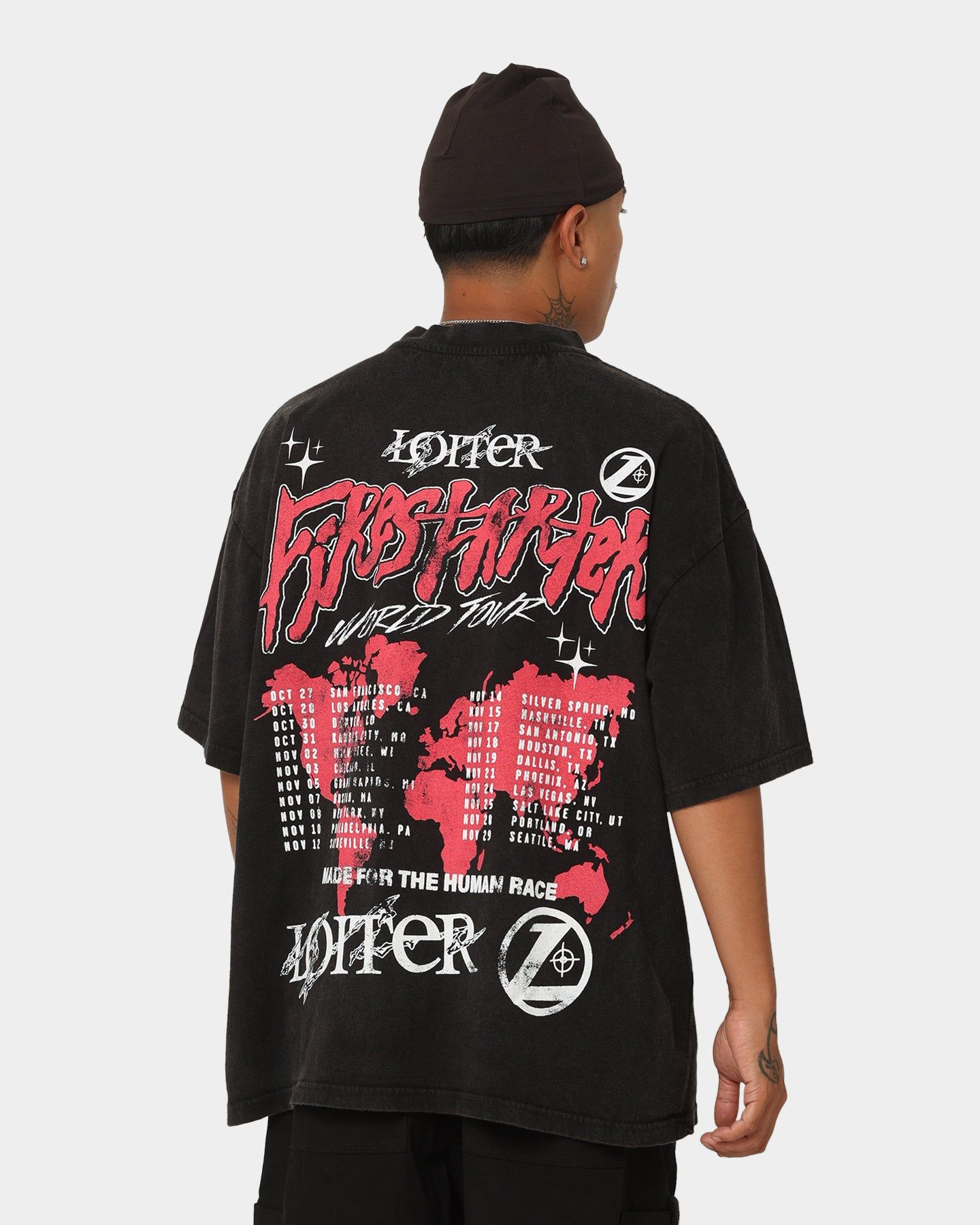 Loiter Firestarter Tour Vintage T-Shirt Vintage Black sold by Culture Kings product image thumbnail 3
