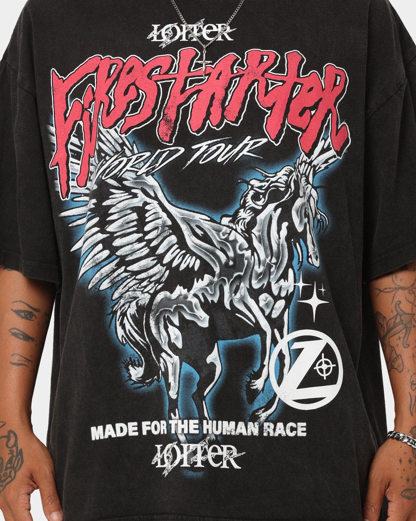 Loiter Firestarter Tour Vintage T-Shirt Vintage Black sold by Culture Kings product image thumbnail 5