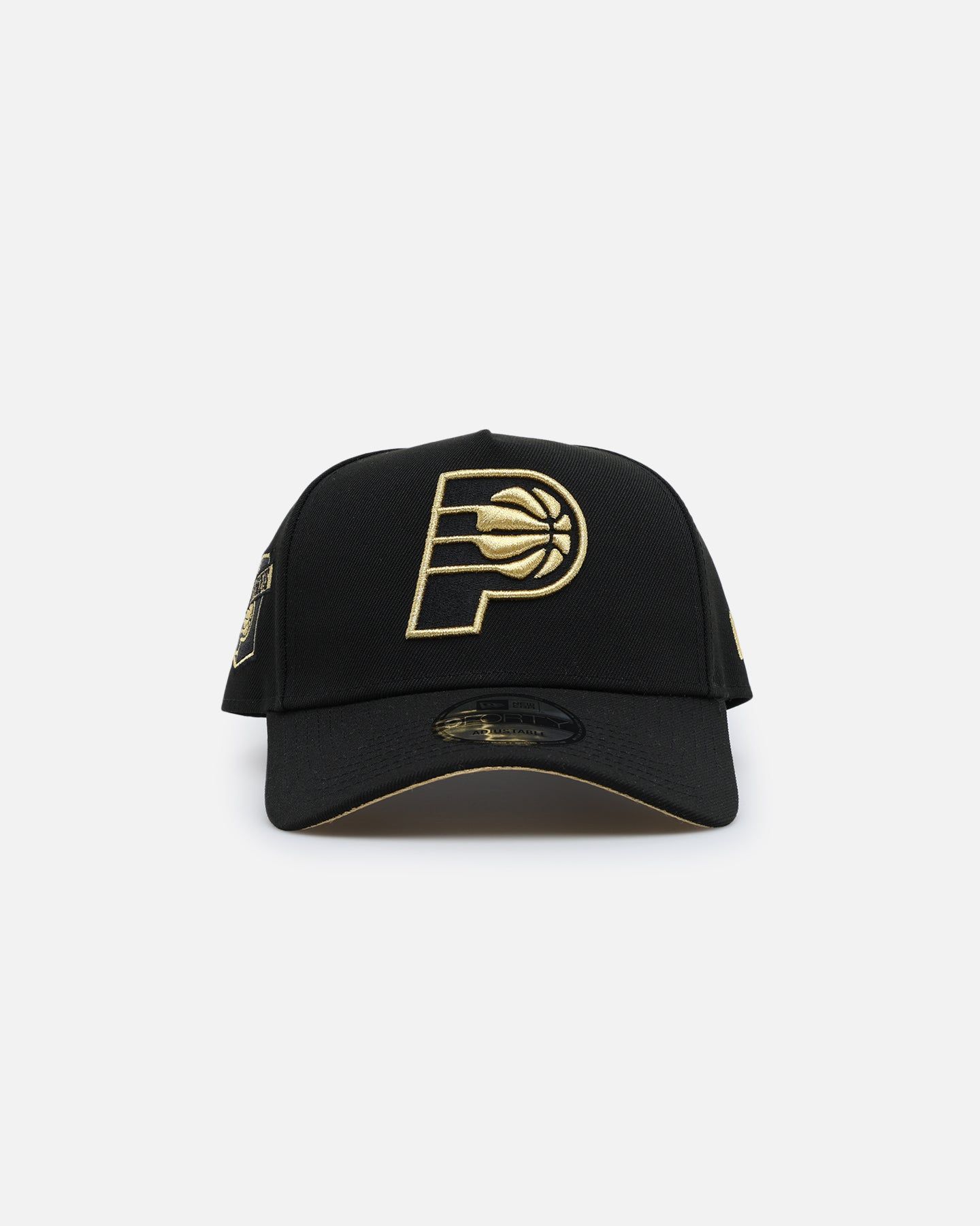 NEW ERA ☆ 'NBA Black & Gold Embroidery' 9FORTY A-Frame New Era Los Angeles Dodgers Black On Black 9Forty A Frame