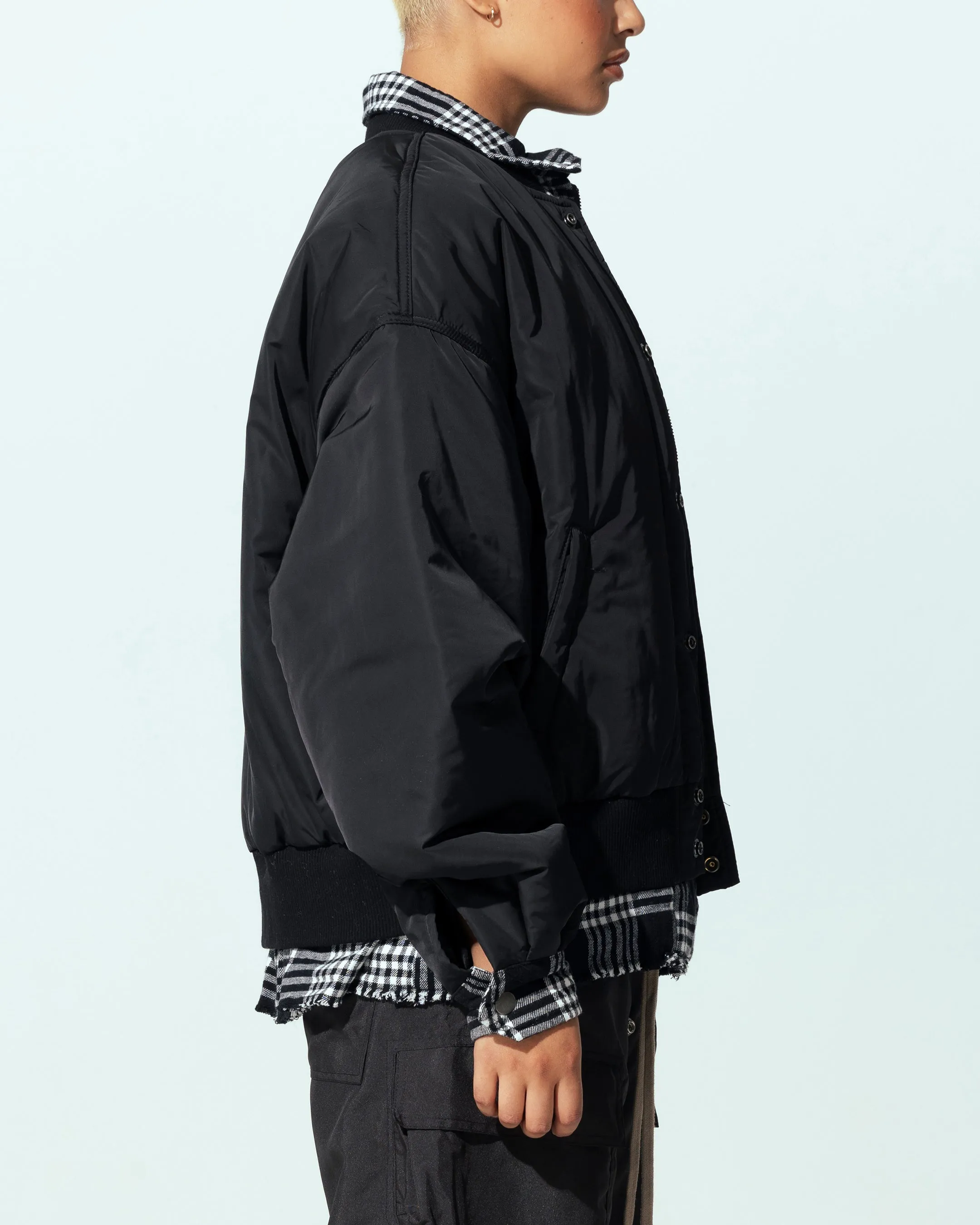 Loiter Shadow Layered Bomber Jacket Black sold by Culture Kings product image thumbnail 4