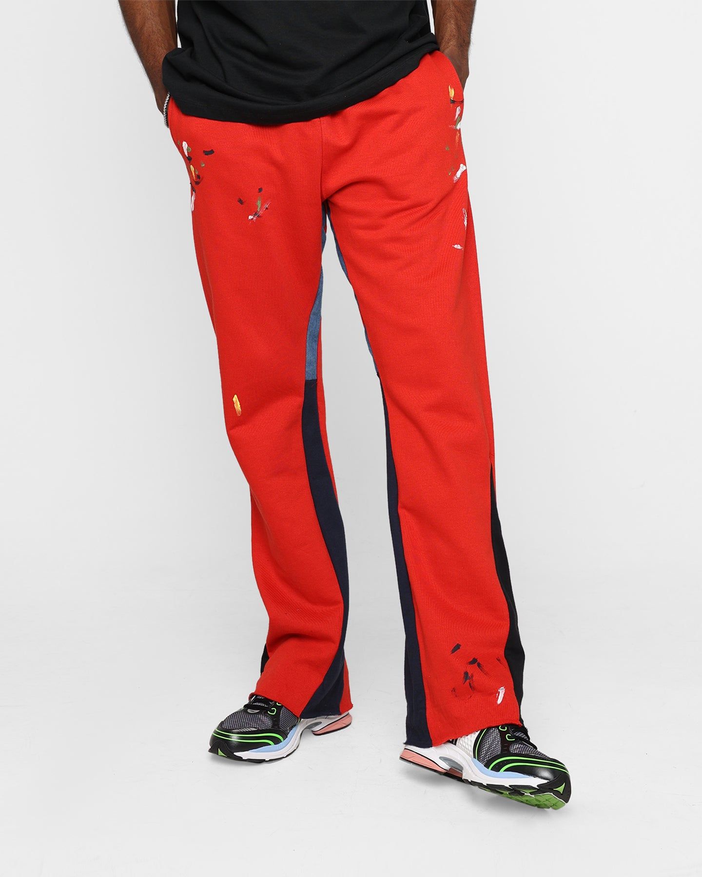 MNML Contrast Bootcut Sweat Pants Red sold by Culture Kings